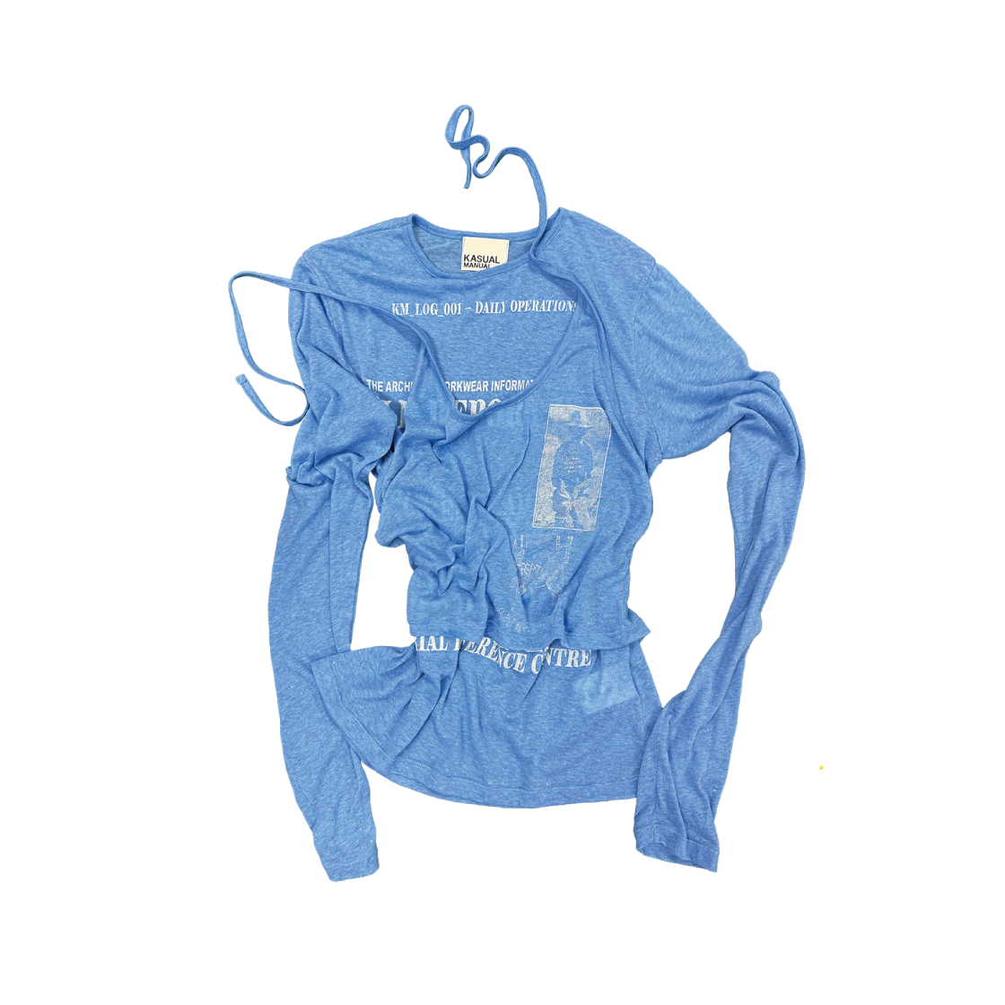 km25fw20 Kasual Manual Sheer Layered Set Light Blue