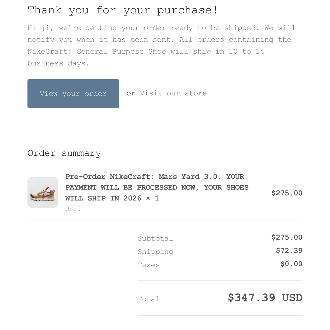 Nike x Tom Sachs Mars Yard Shoe 3.0 Space Camp 착용 스타일