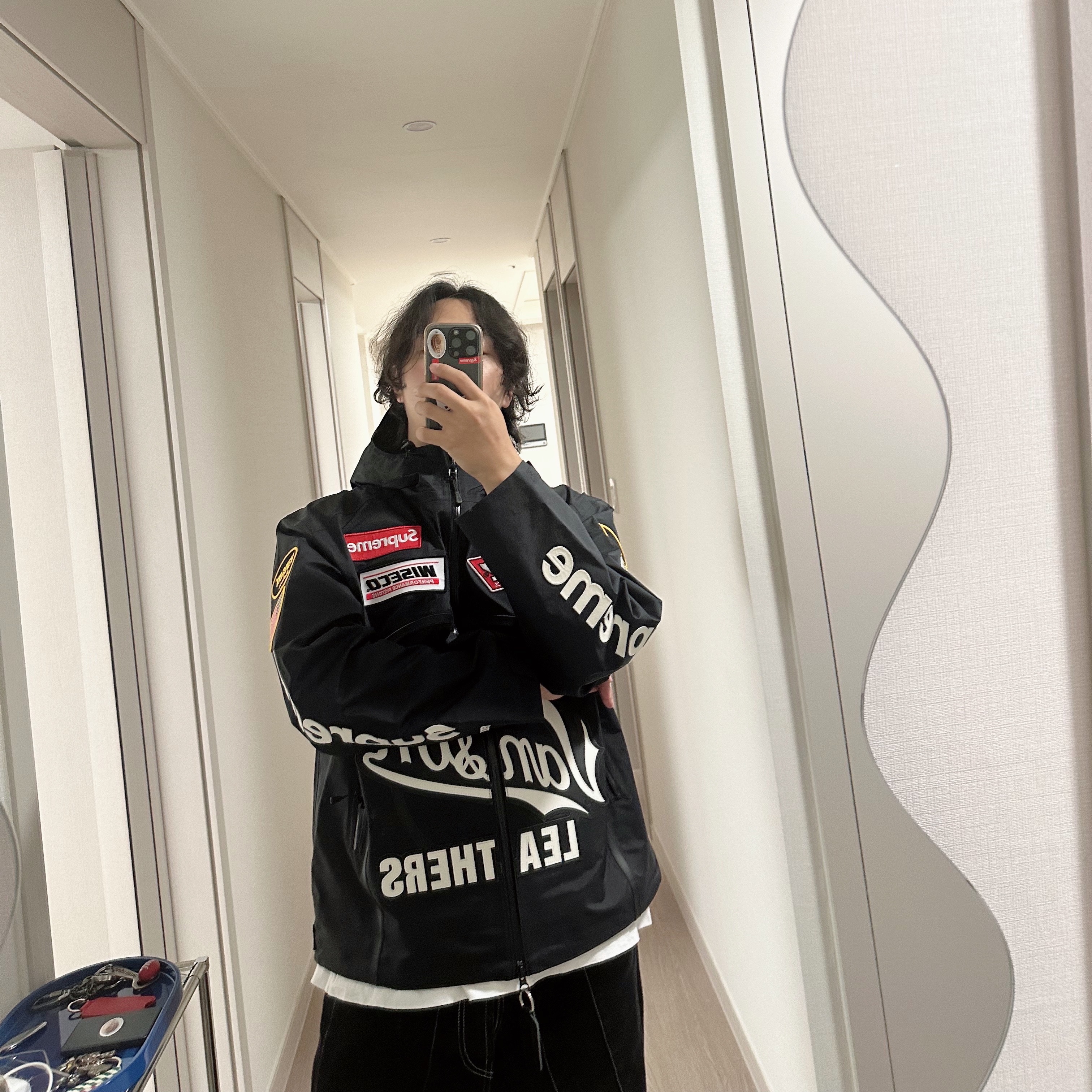 Supreme x Vanson Leathers Gore-Tex Shell Jacket Black - 25FW 착용 스타일