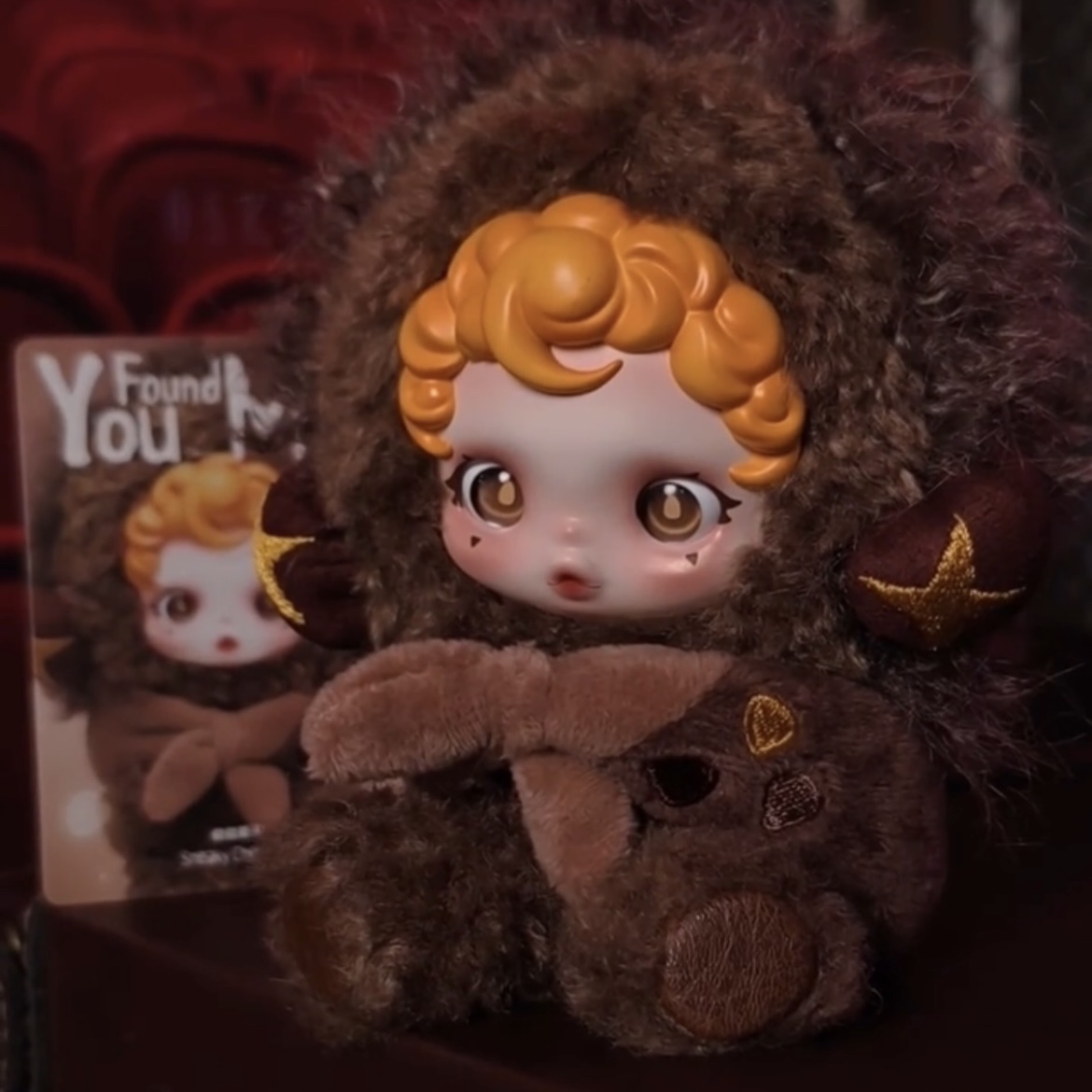 Pop Mart Skullpanda You Found Me ! Series Plush Doll Pendant Sneaky Chestnut (Opened Case) 착용 스타일
