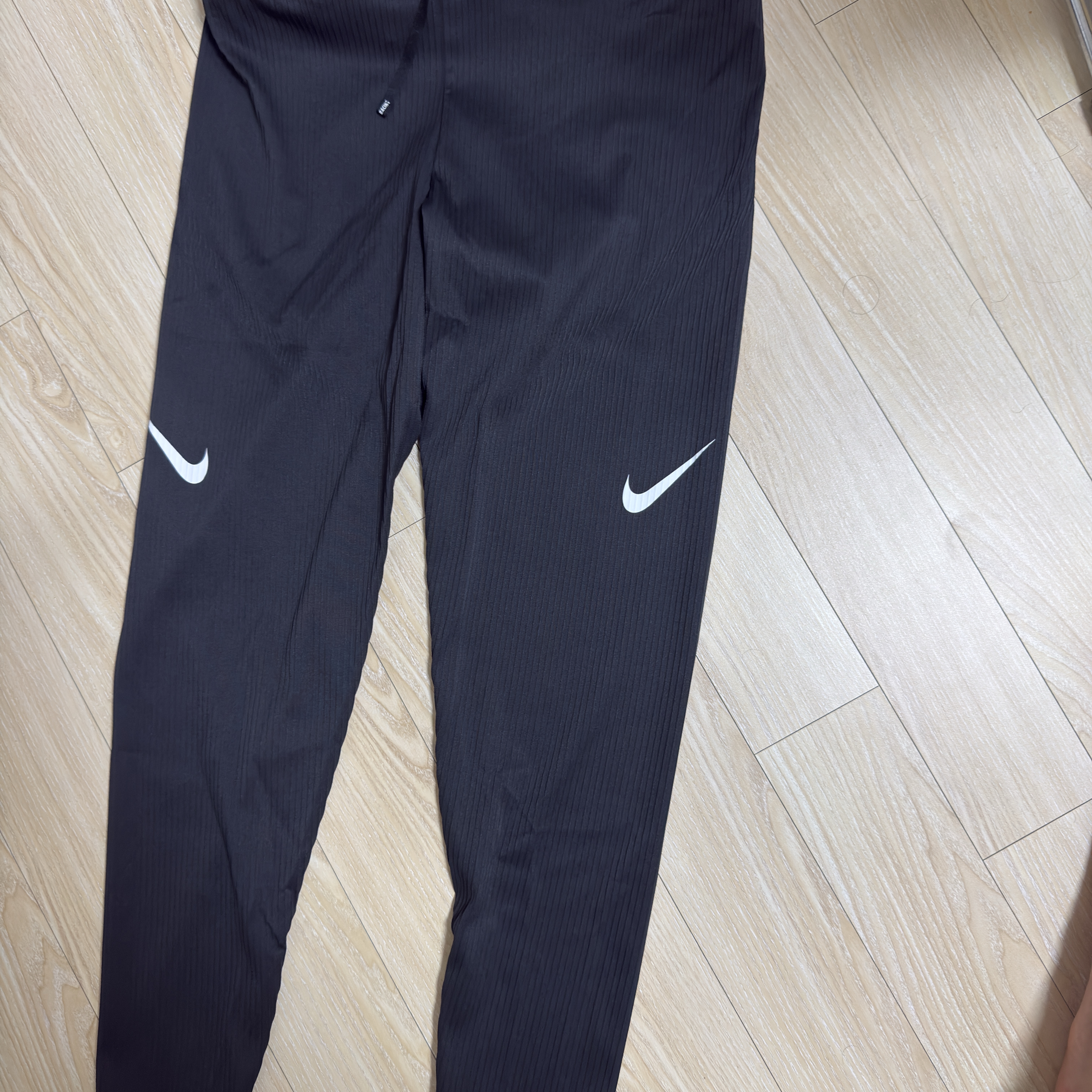 Nike Dri-Fit ADV Aeroswift Running Tights Black Summit White - Asia 착용 스타일 - 1