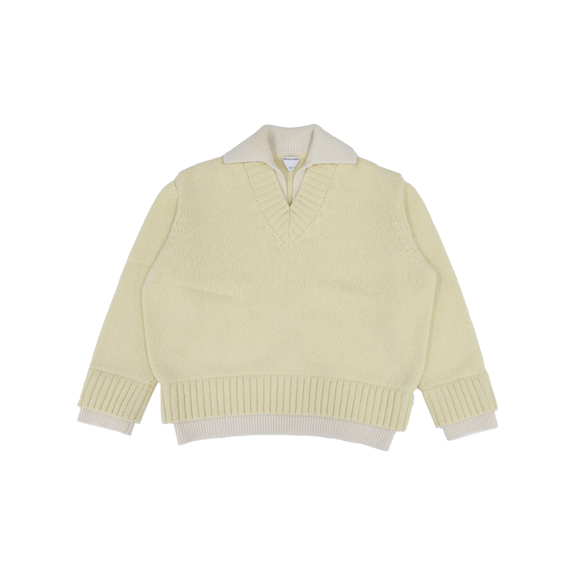 IT5HRWICEBMB Bottega Veneta Double Layer Wool Sweater 764483