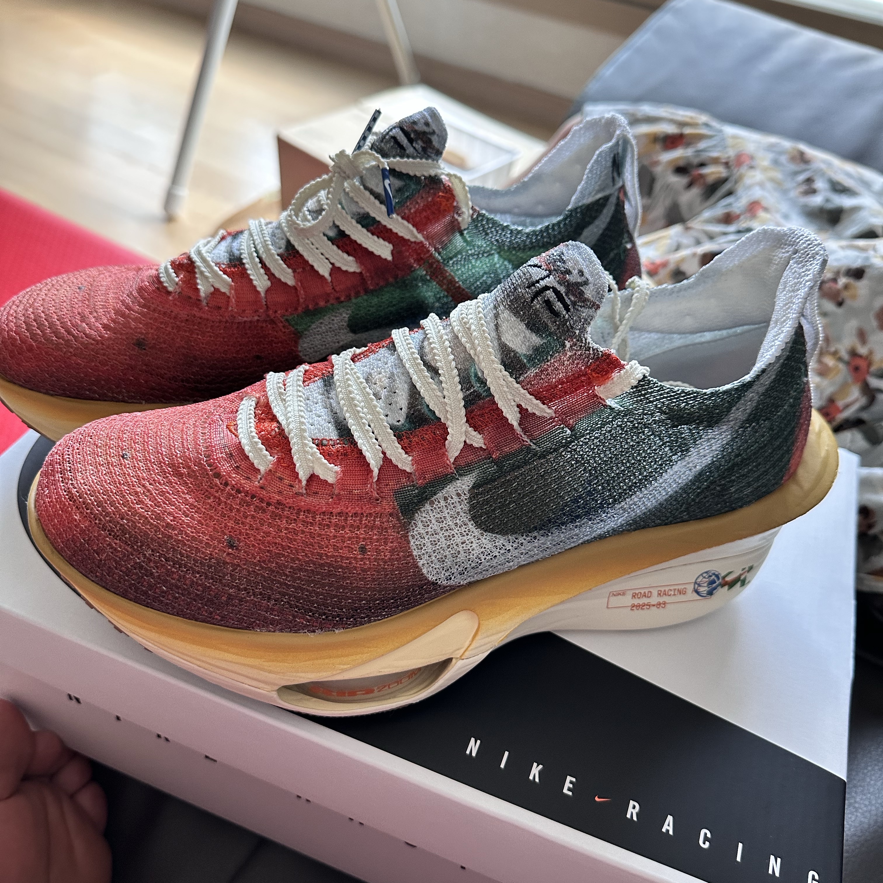 Nike Air Zoom Alphafly Next% 3 Premium Multicolor Starfish 착용 스타일