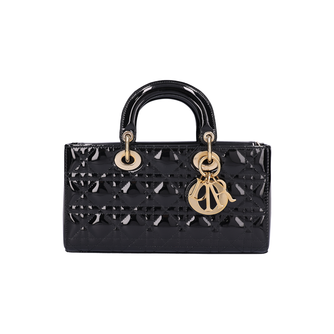디올 M0540OWCB 미디움 레이디 D 조이 백 페이턴트 블랙