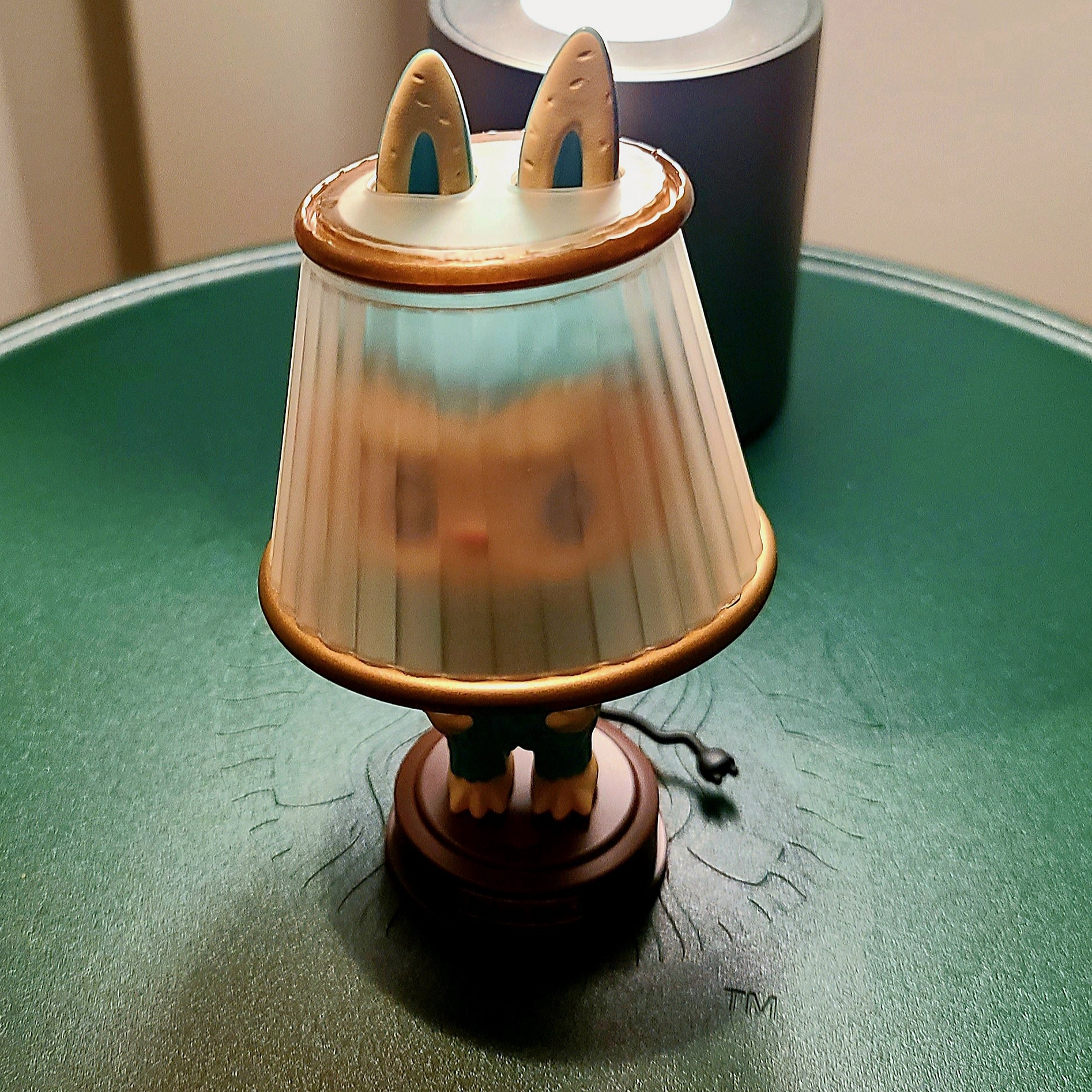 Pop Mart Labubu Almost Hidden Series Lamp (Opened Case), Starbucks x Helinox Side Table Green 착용 스타일 - 2