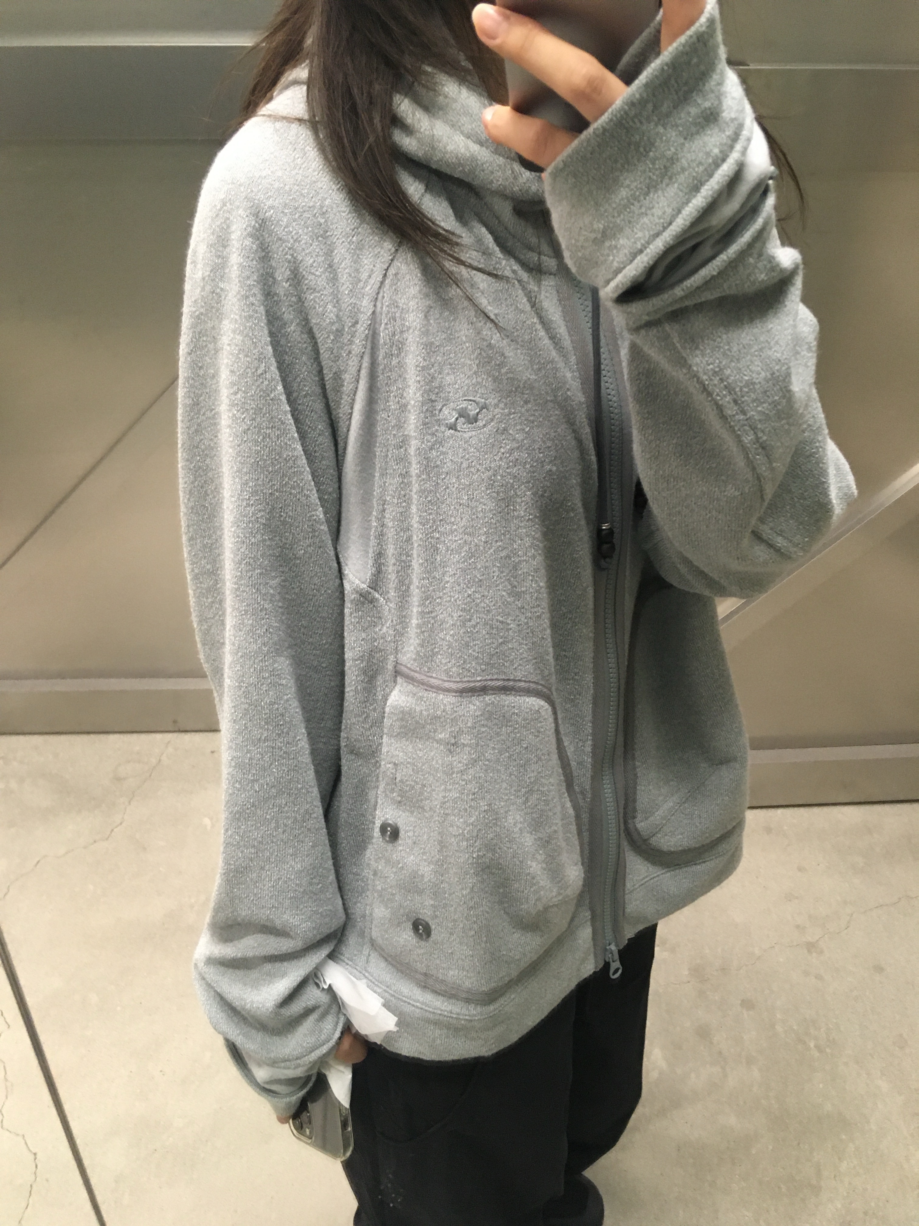 Sansan Gear Kapas Knit Zip-Up Mint, Sansan Gear Linen Block Pants Black - 25SS 착용 스타일