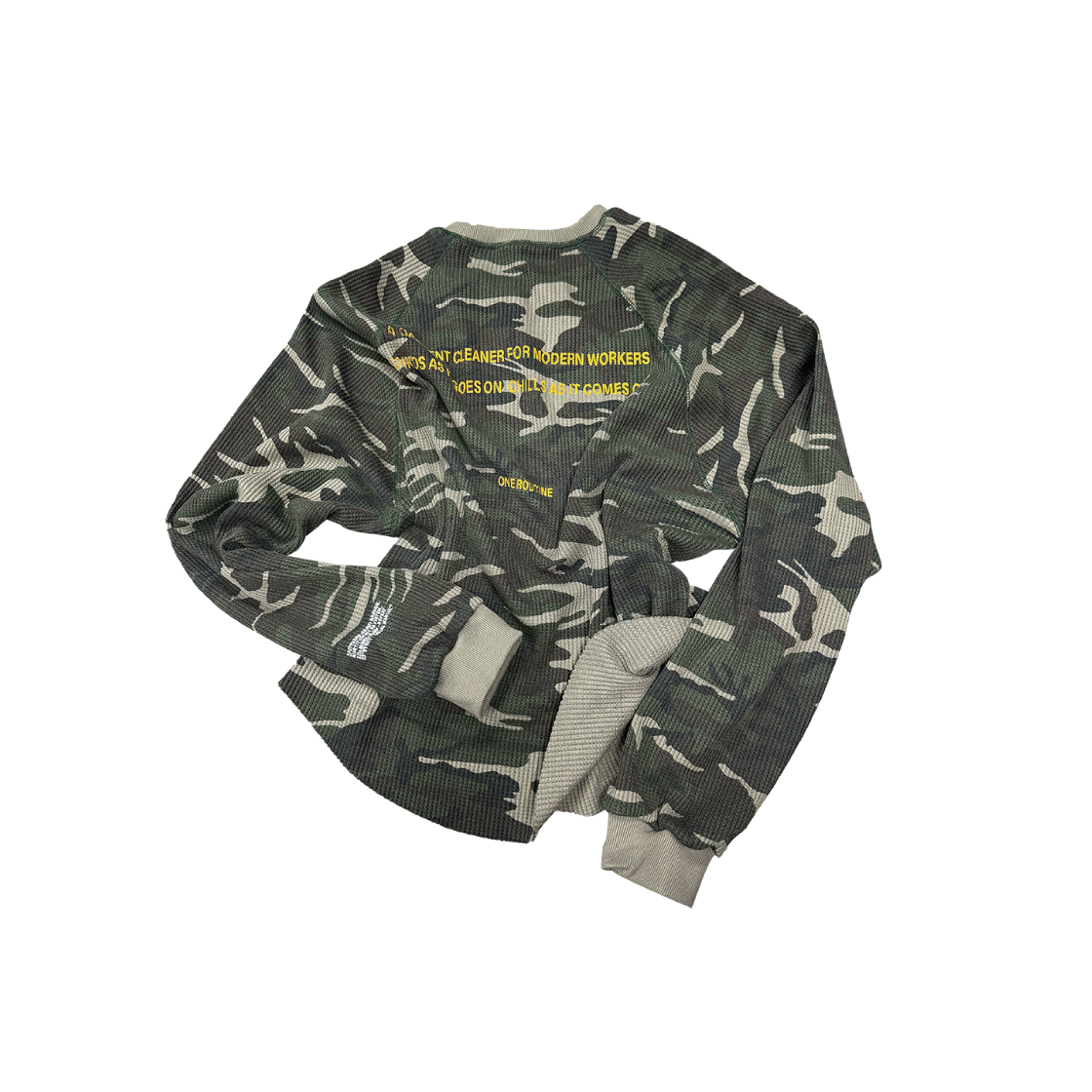 km25fw23 Kasual Manual Reversible Camo Waffle Long Sleeve
