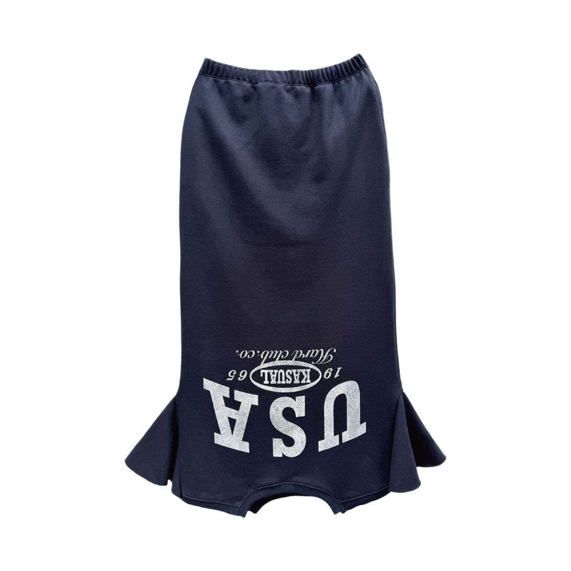 km25fw13 Kasual Manual Upside Down Skirt Deep Navy