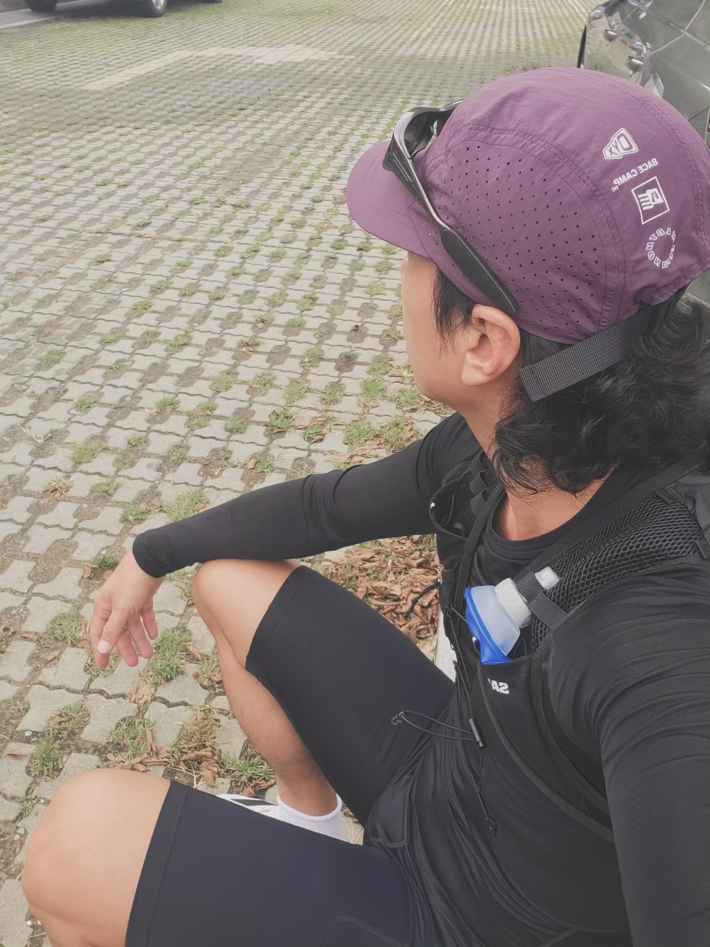 Nike Pro Dri-Fit Tight-Fit Long Sleeve Top Black - Asia, Adidas Adizero EVO SL Cloud White Core Black 착용 스타일 - 4