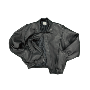 Kasual Manual Studded Leather Blouson Black