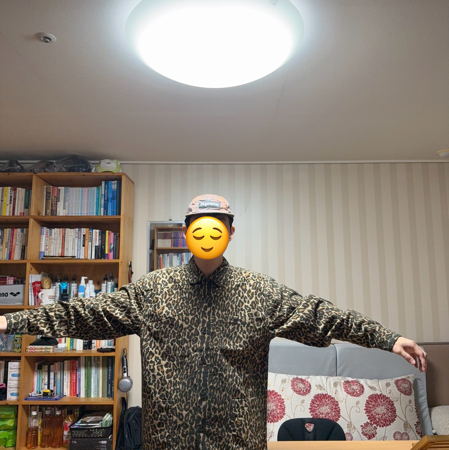 Supreme Flannel Pajama Shirt Leopard - 25FW 착용 스타일 - 7