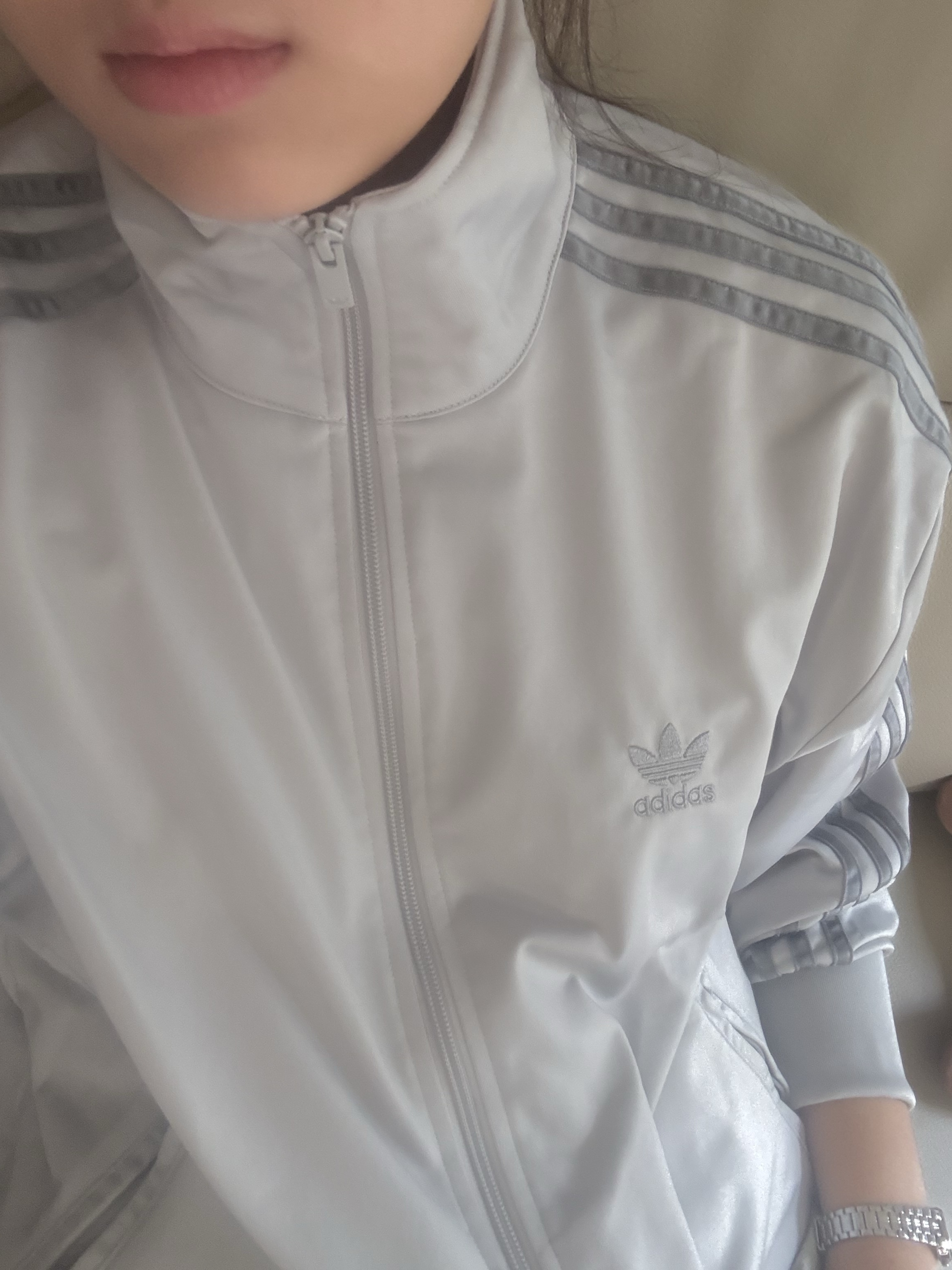 Adidas Adicolor Classic Firebird Track Top Grey Two - KR Sizing 착용 스타일