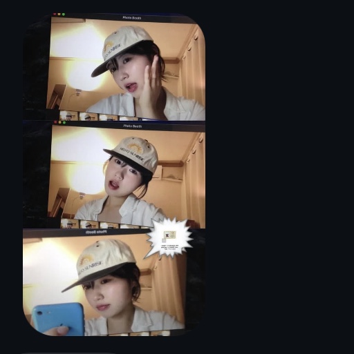 Hello Sunrise Two Tone Washed OG Logo 6panel Cap Oatmeal Beige & Charcoal 착용 스타일 - 3