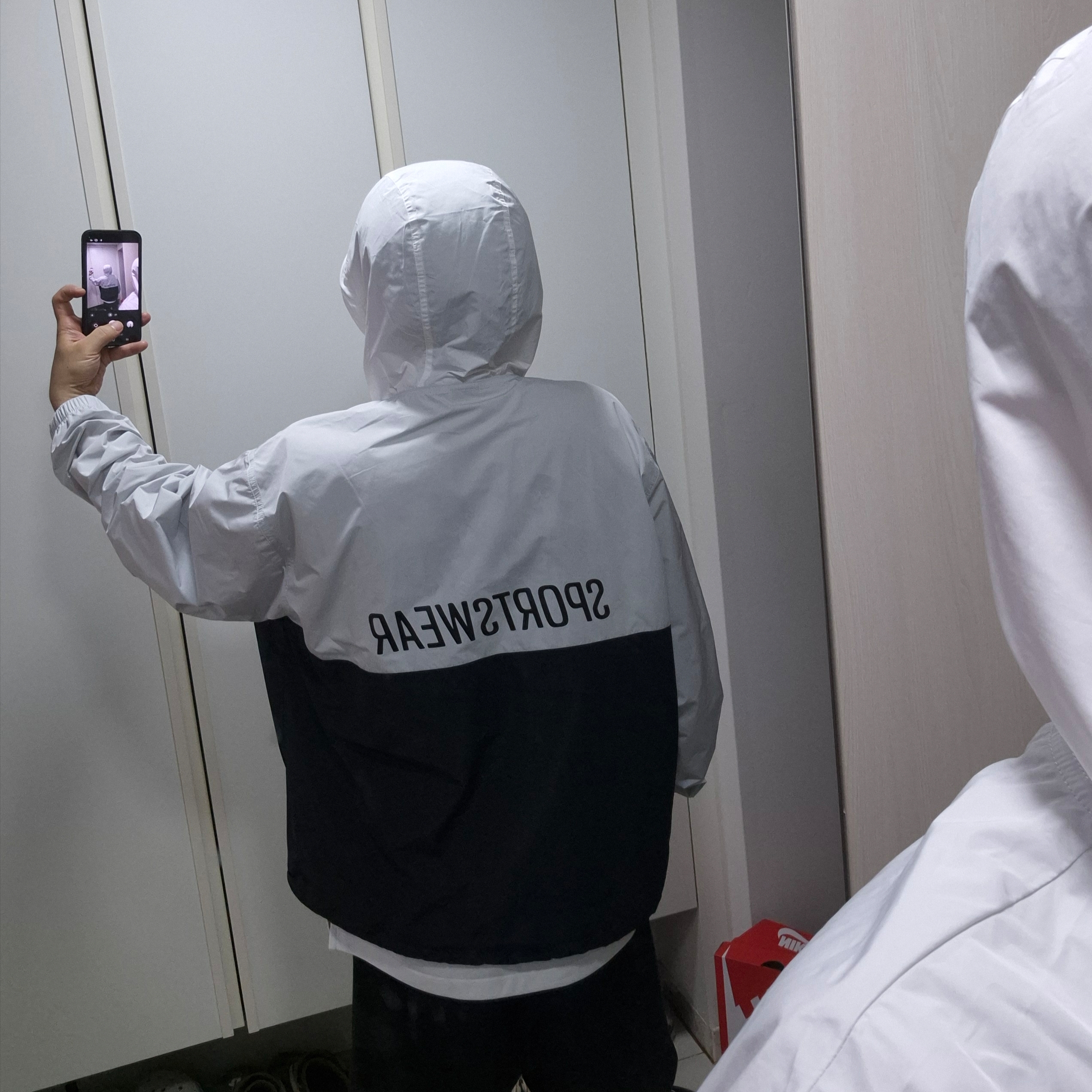 Nike Club Marina Anorak Jacket Photon Dust Black - Asia 착용 스타일 - 3