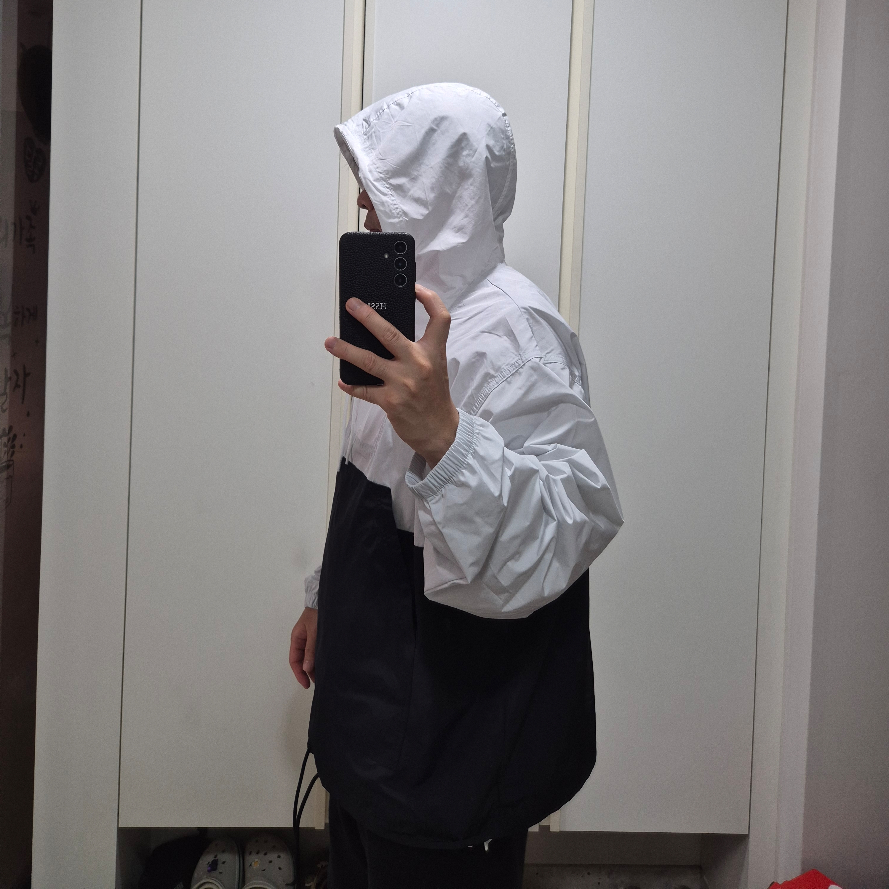 Nike Club Marina Anorak Jacket Photon Dust Black - Asia 착용 스타일 - 2