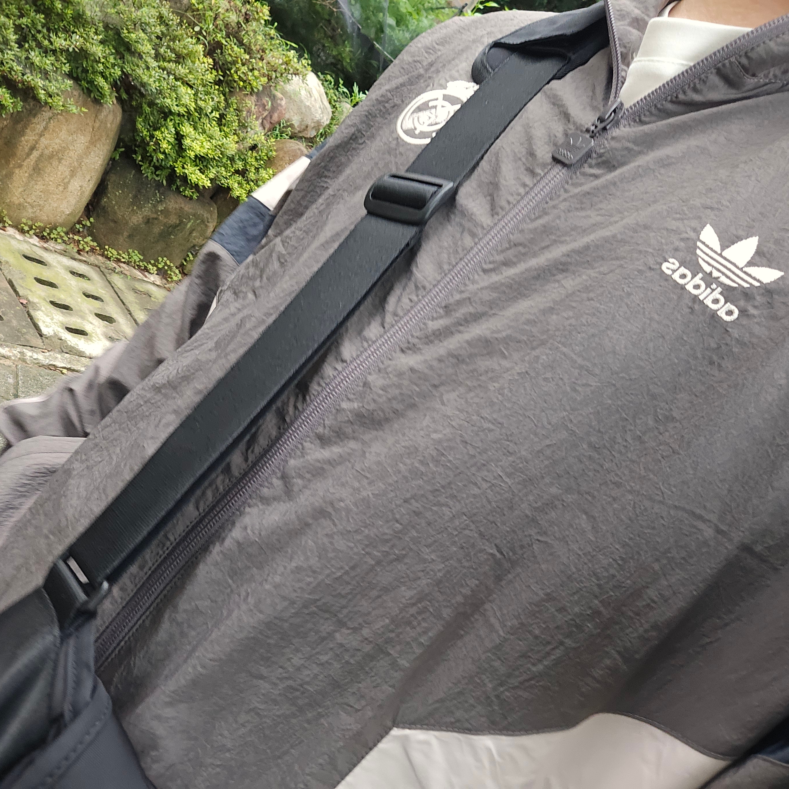 Adidas Real Madrid Originals Track Top Charcoal Grey - KR Sizing 착용 스타일
