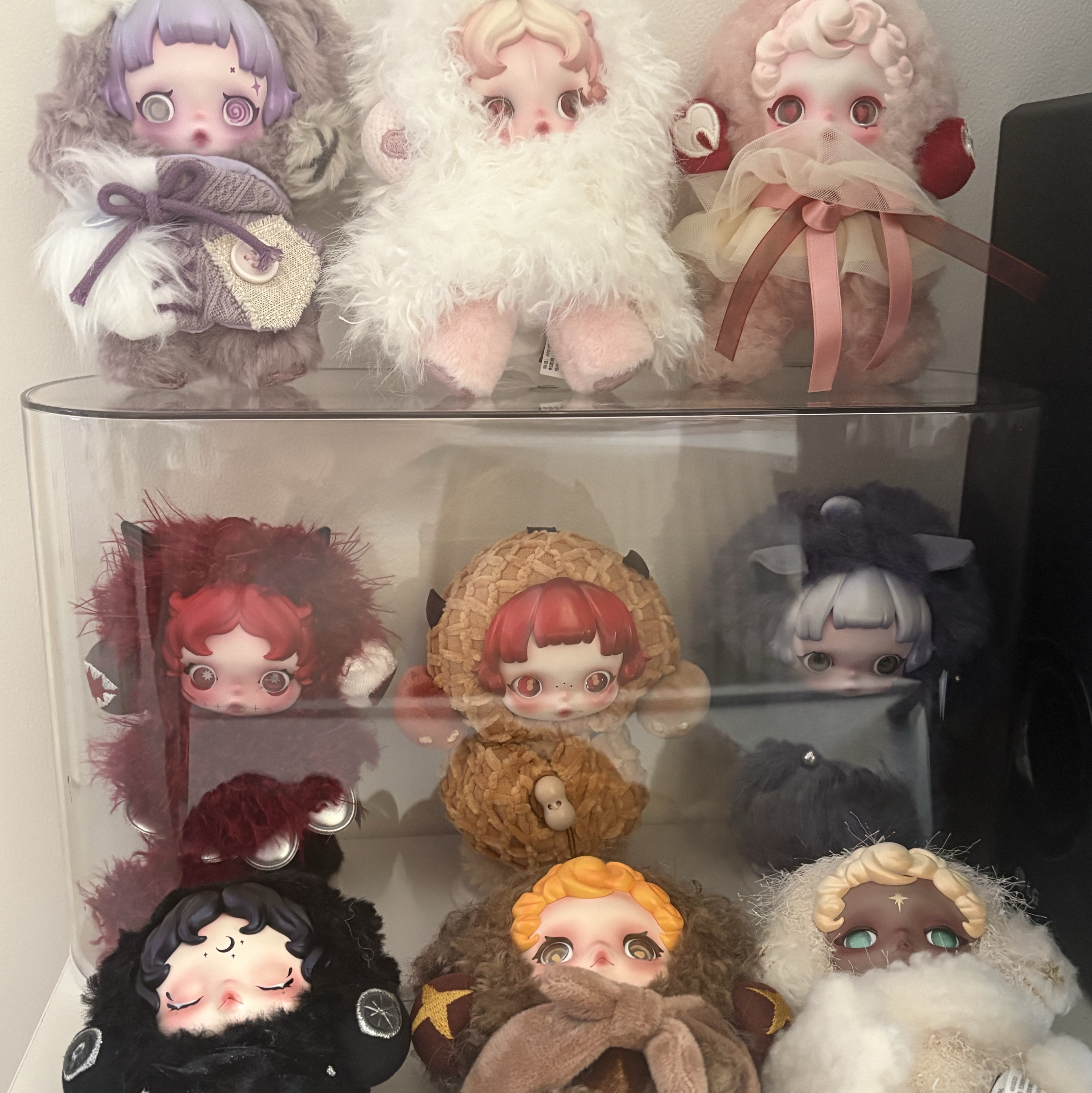 Pop Mart Skullpanda You Found Me ! Series Plush Doll Pendant Sealed Case (9 Blind Boxes), Pop Mart Skullpanda You Found Me ! Series Plush Doll Pendant Cerberus (Opened Case) 착용 스타일 - 6