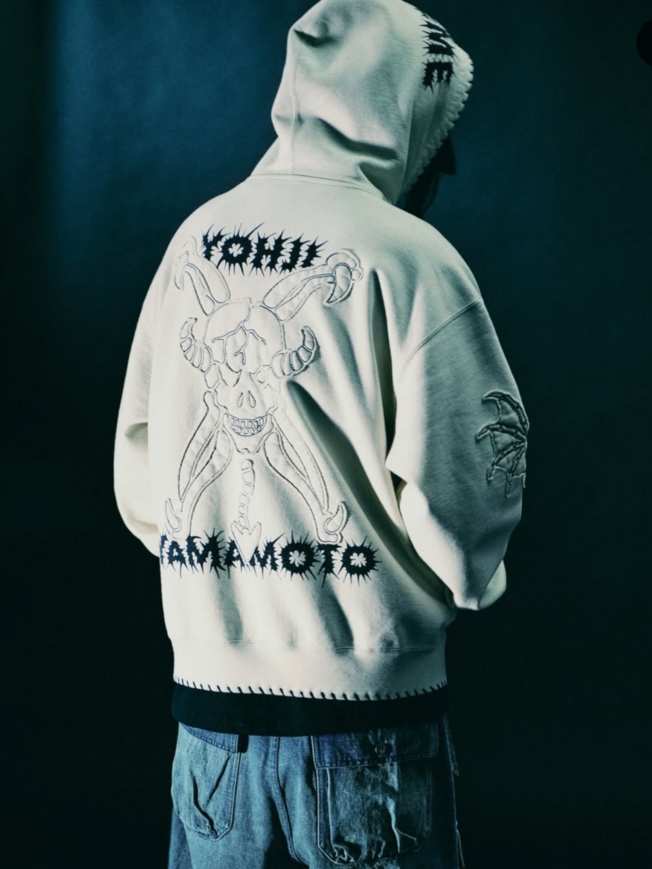 Supreme x Y's by Yohji Yamamoto Zip Up Hooded Sweatshirt White - 25FW, Supreme x Y's by Yohji Yamamoto Zip Up Hooded Sweatshirt Black - 25FW 착용 스타일
