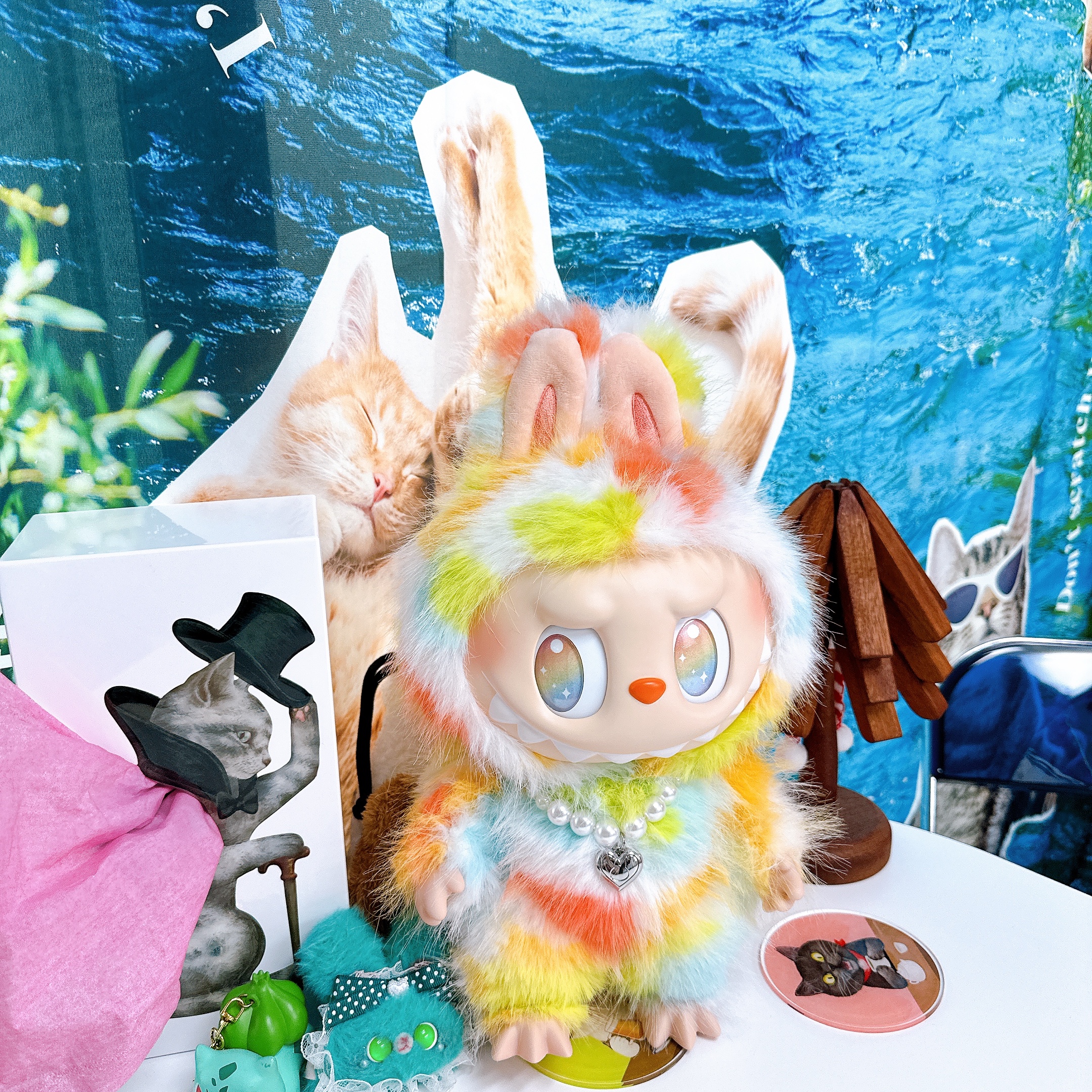 Pop Mart Labubu The Monsters Big Into Energy Series-Rock The Universe Vinyl Plush Doll 착용 스타일 - 2