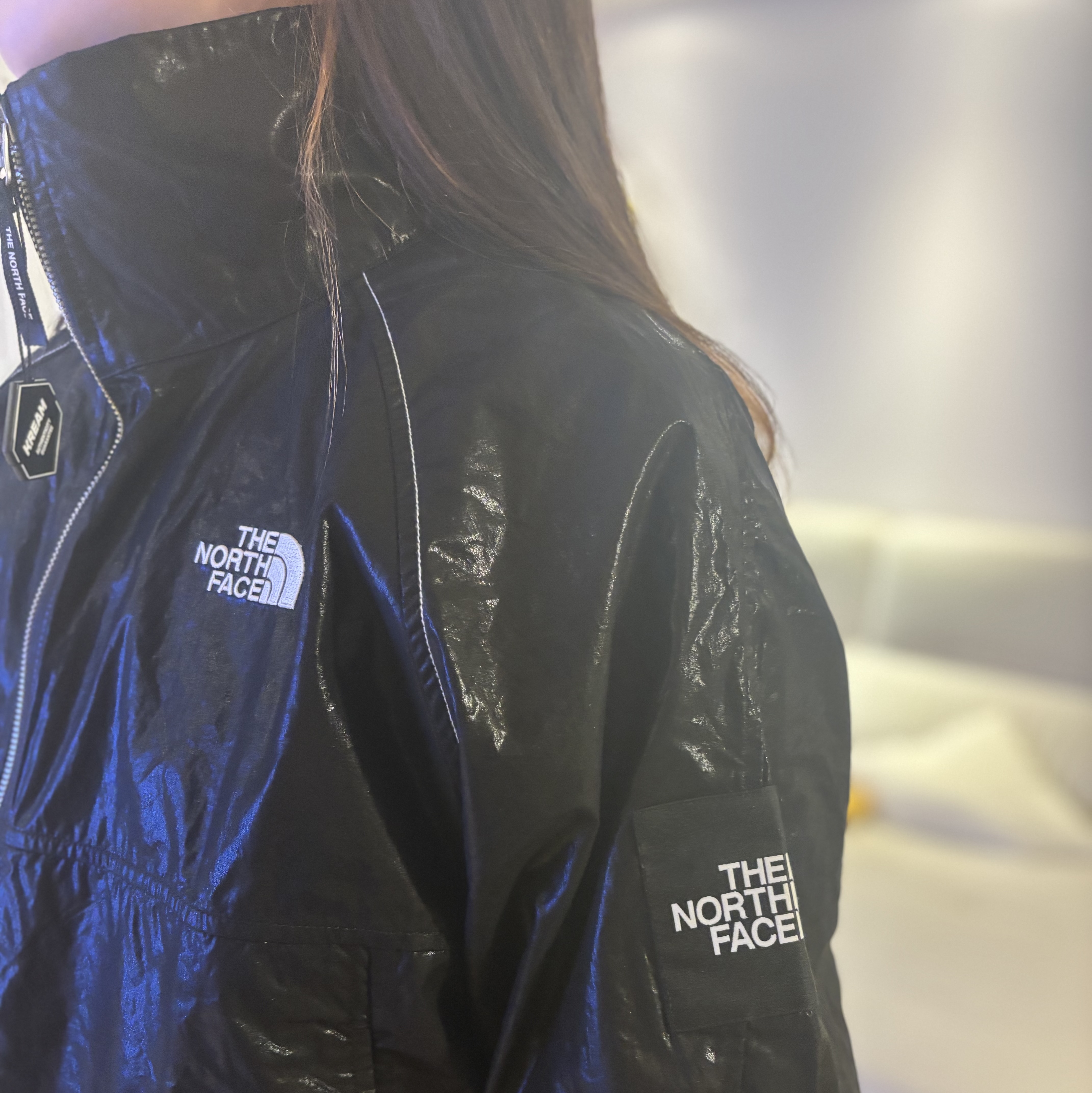 (W) The North Face White Label Novelty Olema Jacket Black 착용 스타일 - 2