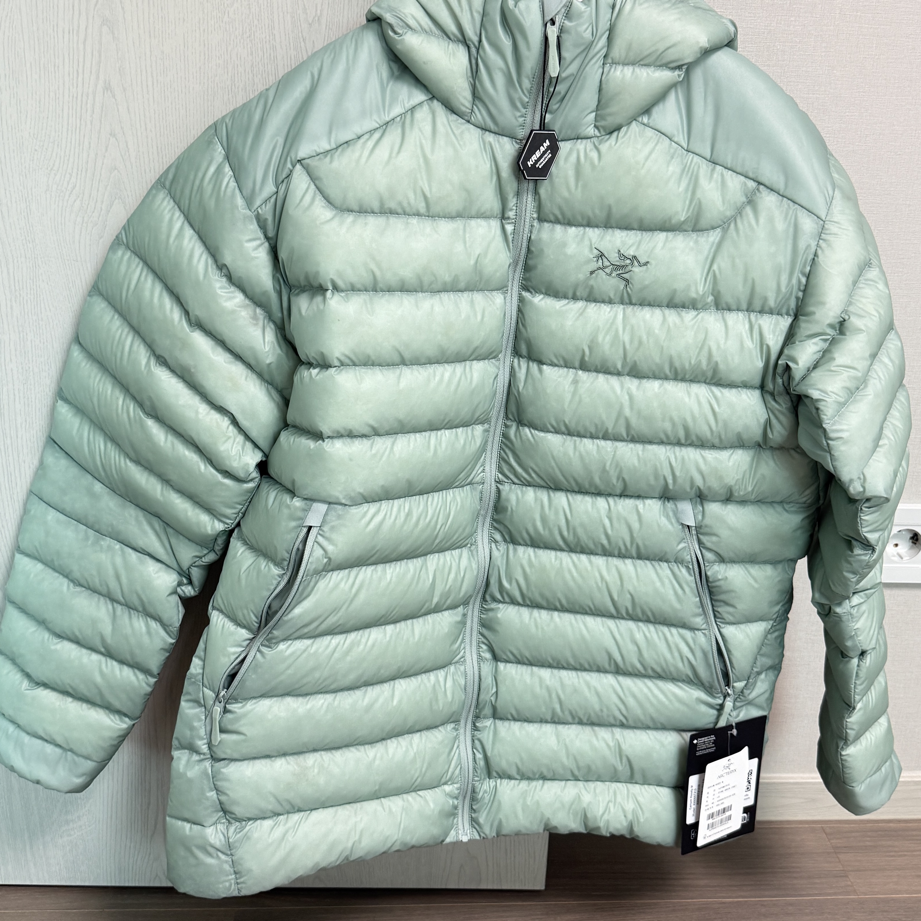 Arc'teryx Cerium Hoody Stone Green 착용 스타일