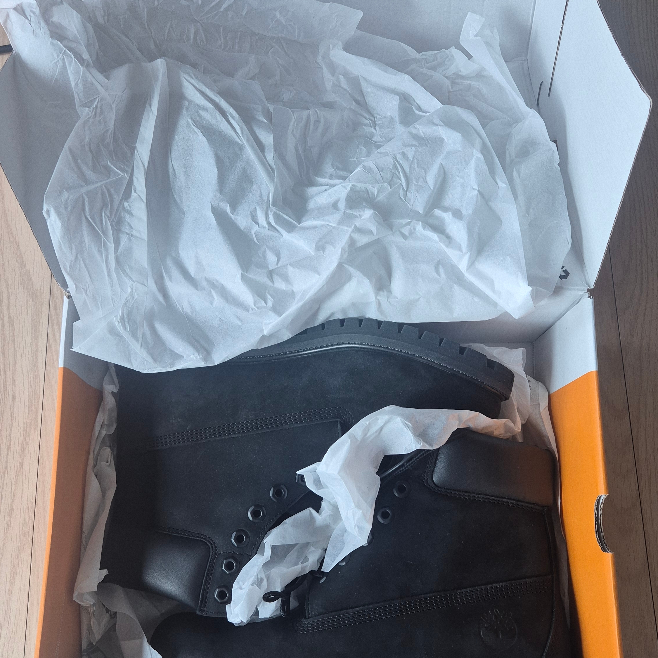 Timberland Premium 6 inch Waterproof Boot Black Nubuck - Wide 착용 스타일
