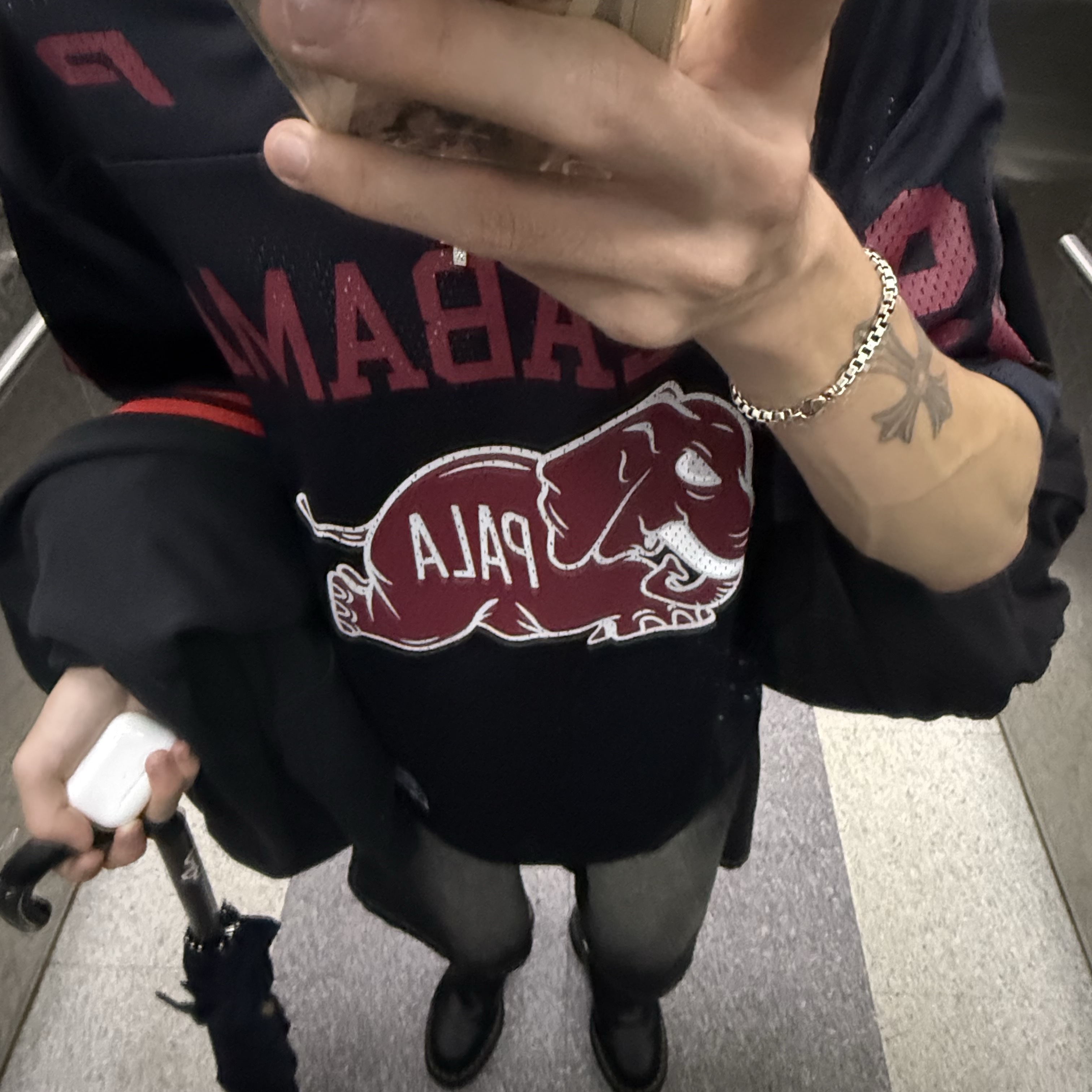 Palace Palabama Mesh Jersey Black - 25FW 착용 스타일