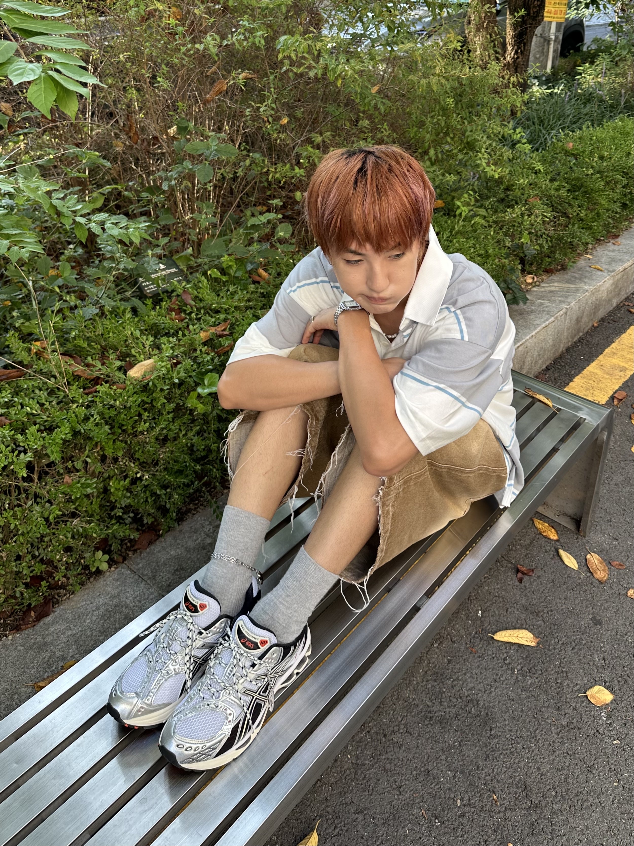 Asics Gel-Nimbus 10.1 White Black 착용 스타일 - 6