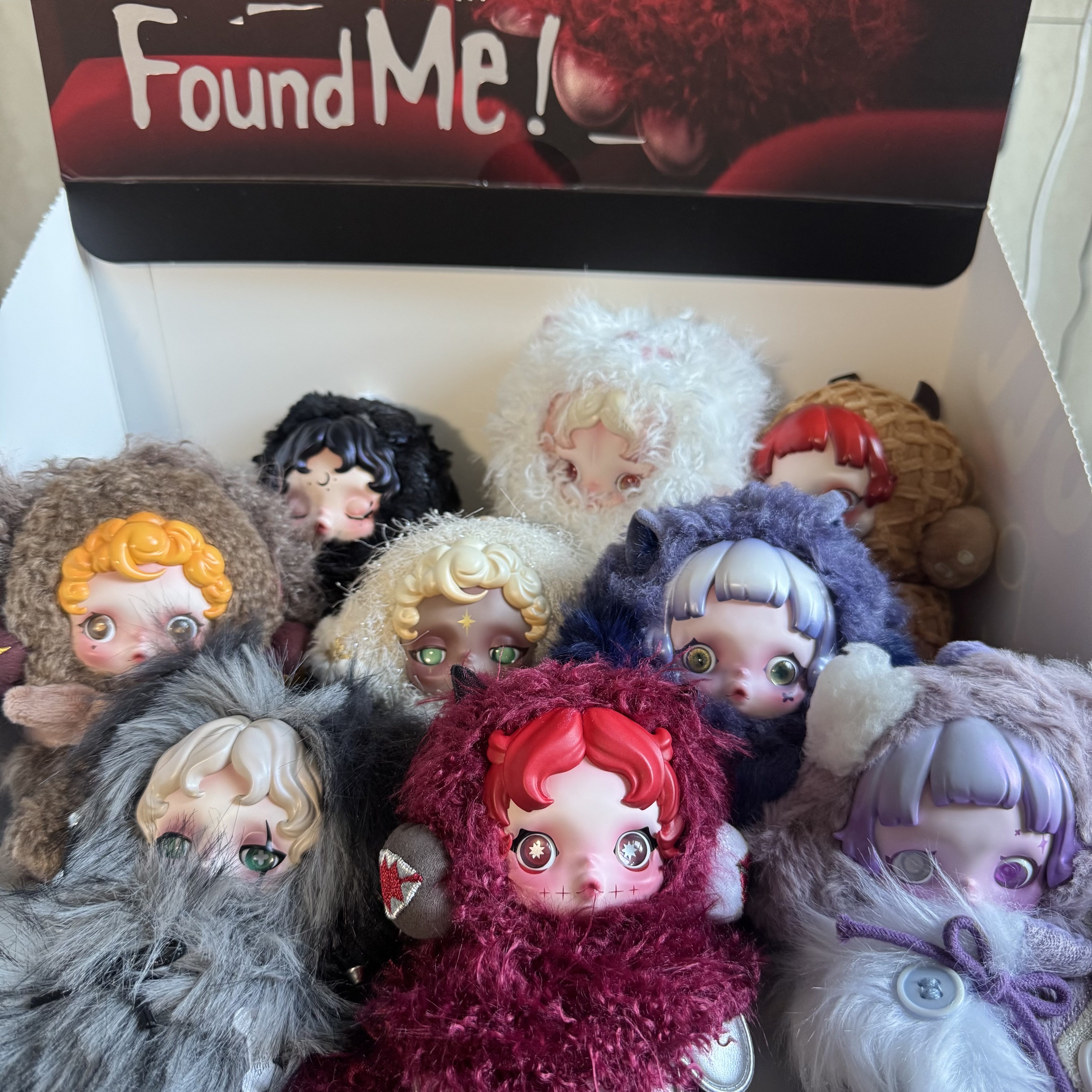 Pop Mart Skullpanda You Found Me ! Series Plush Doll Pendant Buddy Doggie (Opened Case) 착용 스타일