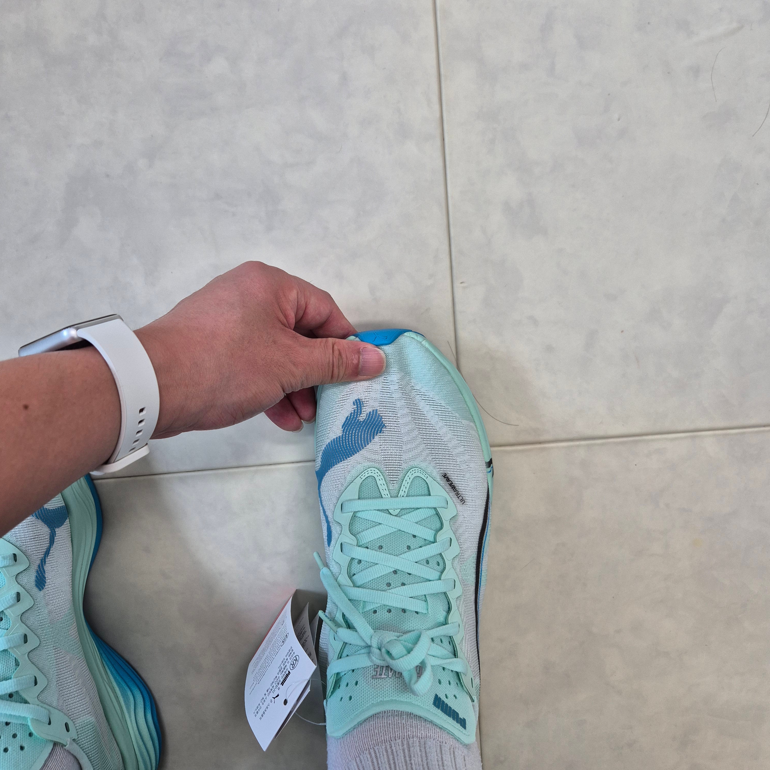 Puma Deviate Nitro Elite 3 Mint Melt Speed Blue 착용 스타일