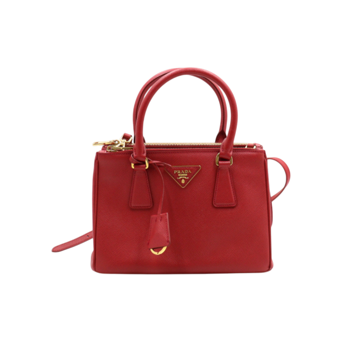 프라다 1BA896 레드 사피아노 럭스 지퍼 갤러리아 토트백 aa51891(Prada Red Saffiano Lux Zip Galleria Tote Bag) - 1
