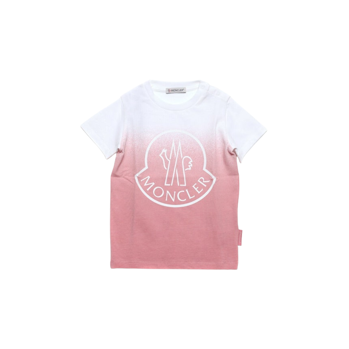 H1-951-8C00007-8790N-50A (Kids) Moncler Logo Printed T-Shirt White Pink - 22SS