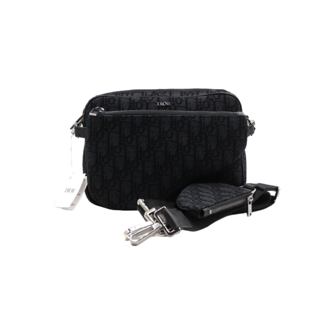 디올 1ADPO276YKY 블랙 오블리크 새들 트리플 파우치 크로스백 aa51575(Dior Black Oblique Saddle Triple Pouch Crossbody Bag) - 1