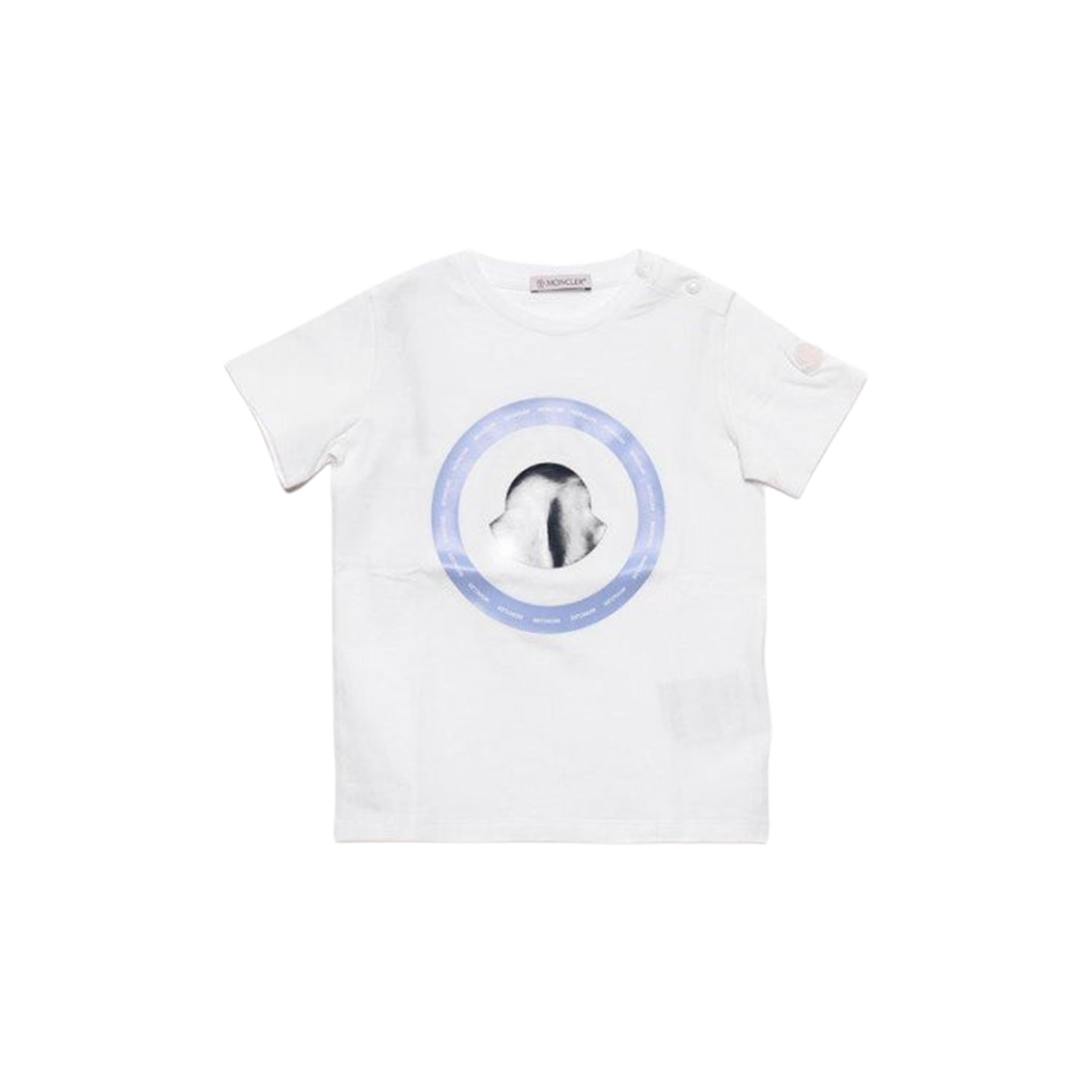 (키즈) 몽클레르 로고 프린트 티셔츠 화이트 - 22SS((Kids) Moncler Logo Printed T-Shirt White - 22SS) - 1