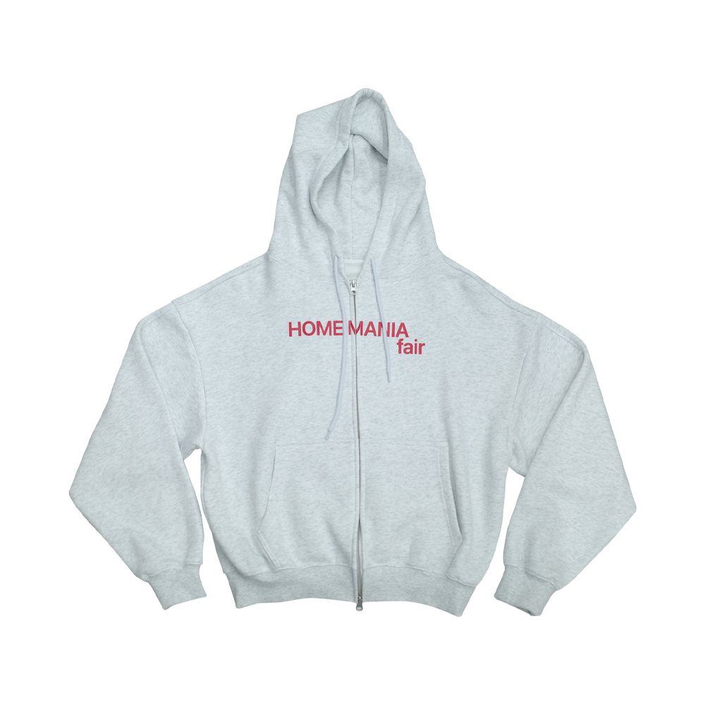 이스트쿤스트 홈매니아페어 로고 후드 집업 라이트그레이(ISTKUNST Hmf Logo Hood Zip Up Light Grey)