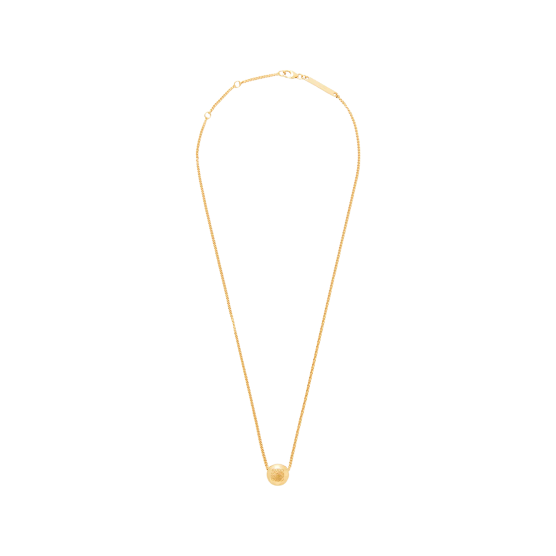 (W) 로에베 페블 네클리스 스털링 실버 골드((W) Loewe Pebble Necklace in Sterling Silver Gold)