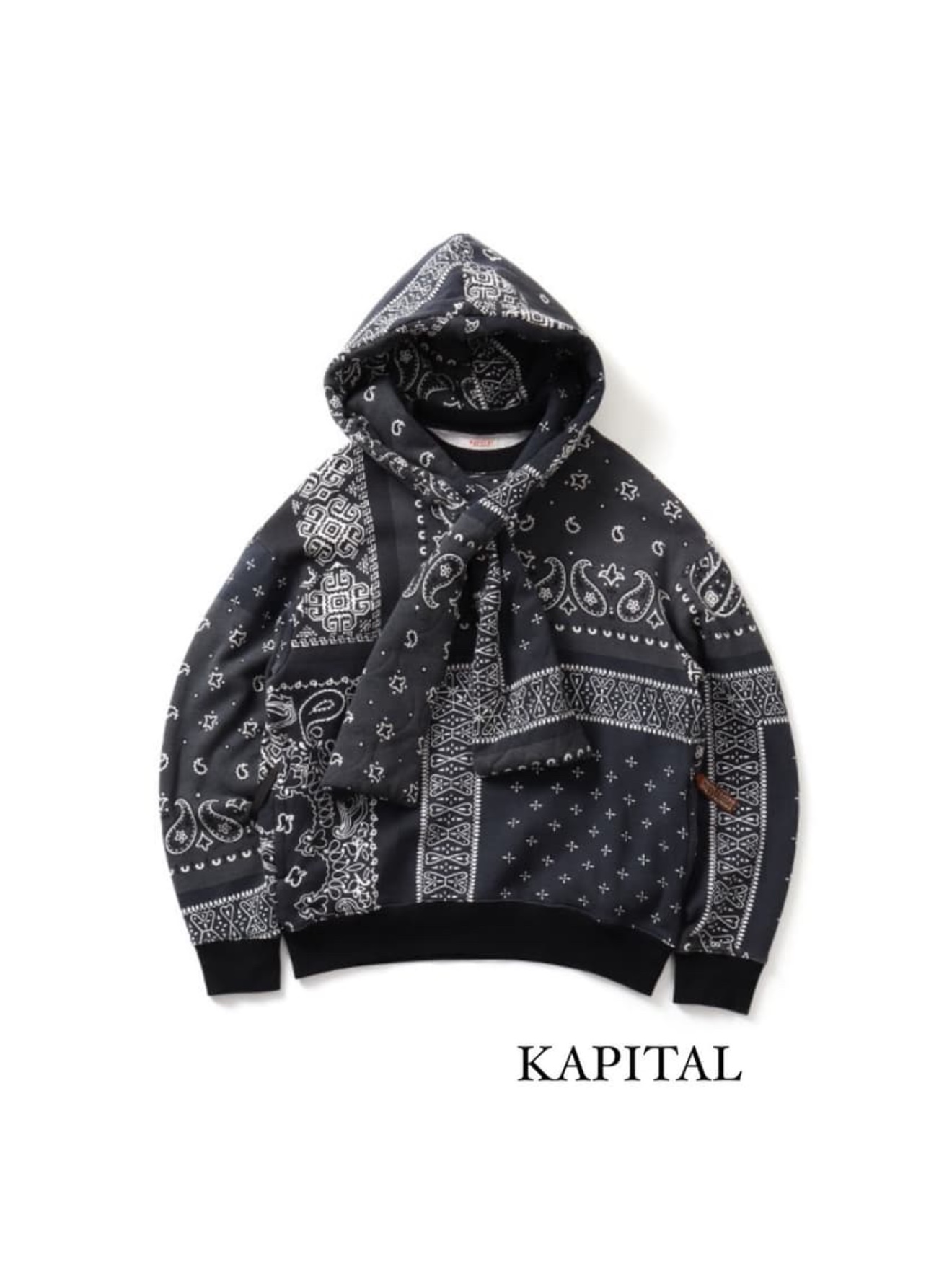 Kapital Bandana Kesa Hoodie Black 착용 스타일