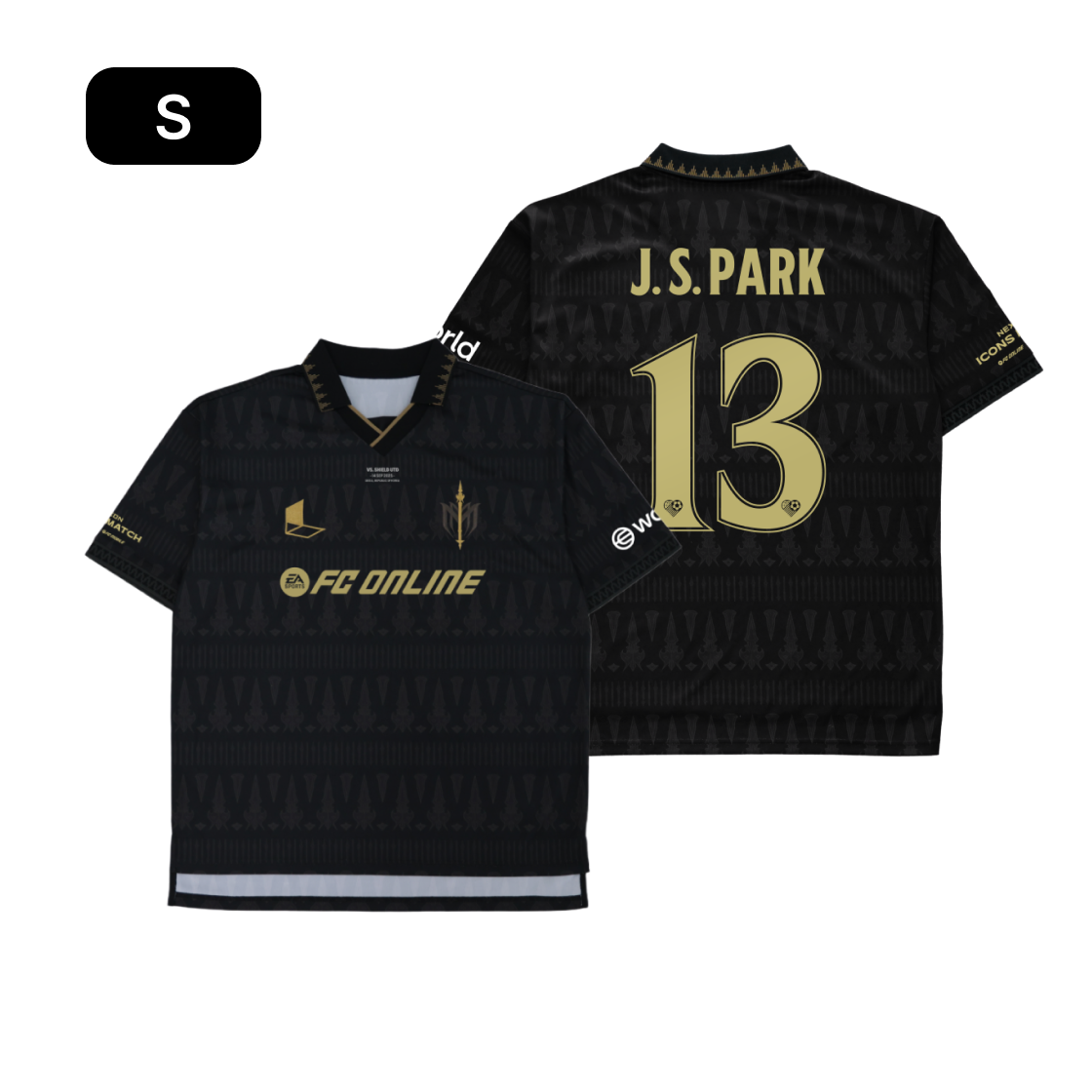 [프리오더] FC 스피어 유니폼 블랙 S (마킹)([PRE-ORDER] FC SPEAR Jersey Black S (Marking))