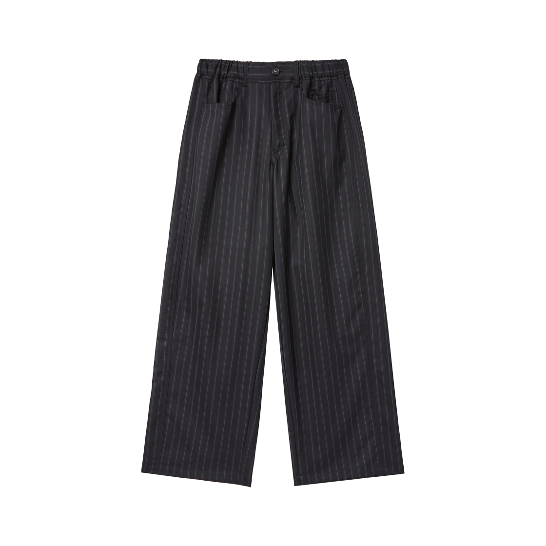 알렌느 릴렉스 핀스트라이프 멀티패널 팬츠 블랙(Haleine Relaxed Pinstriped Multi-Panel Pants Black (WB304))
