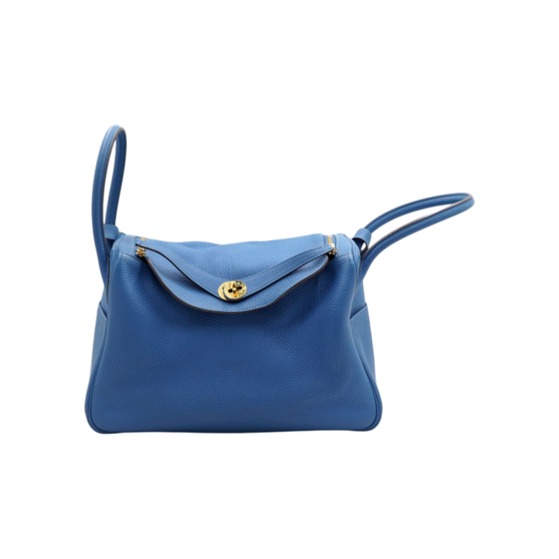 에르메스 블루 파라다이스 린디 금장 34 끌레망스 aa52068(Hermes Blue Paradise Lindy 34 Clemence with Gold Hardware AA52068) - 1