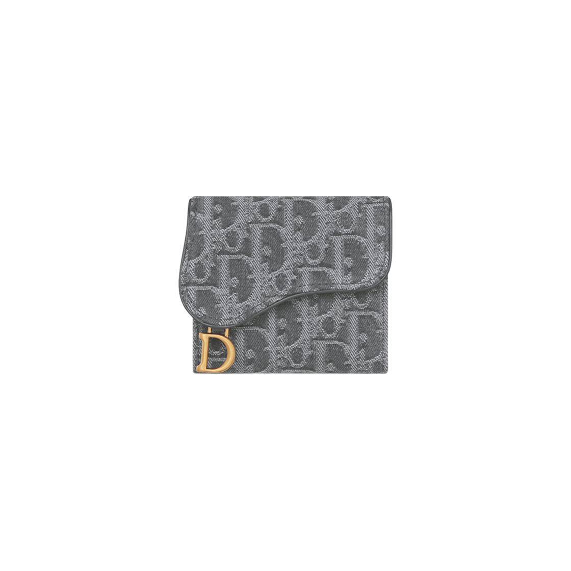 디올 오블리크 자카드 새들 로터스 월렛 그레이 데님(Dior Oblique Jacquard Saddle Lotus Wallet Grey Denim) - 1