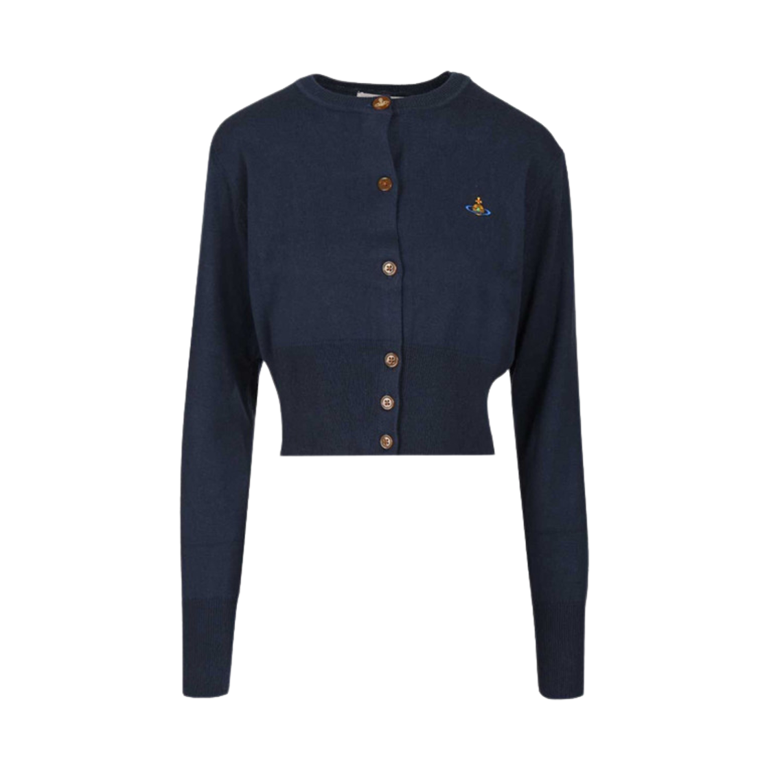 1803002U-Y001V-K410 (W) Vivienne Westwood Bea Cropped Cardigan Navy
