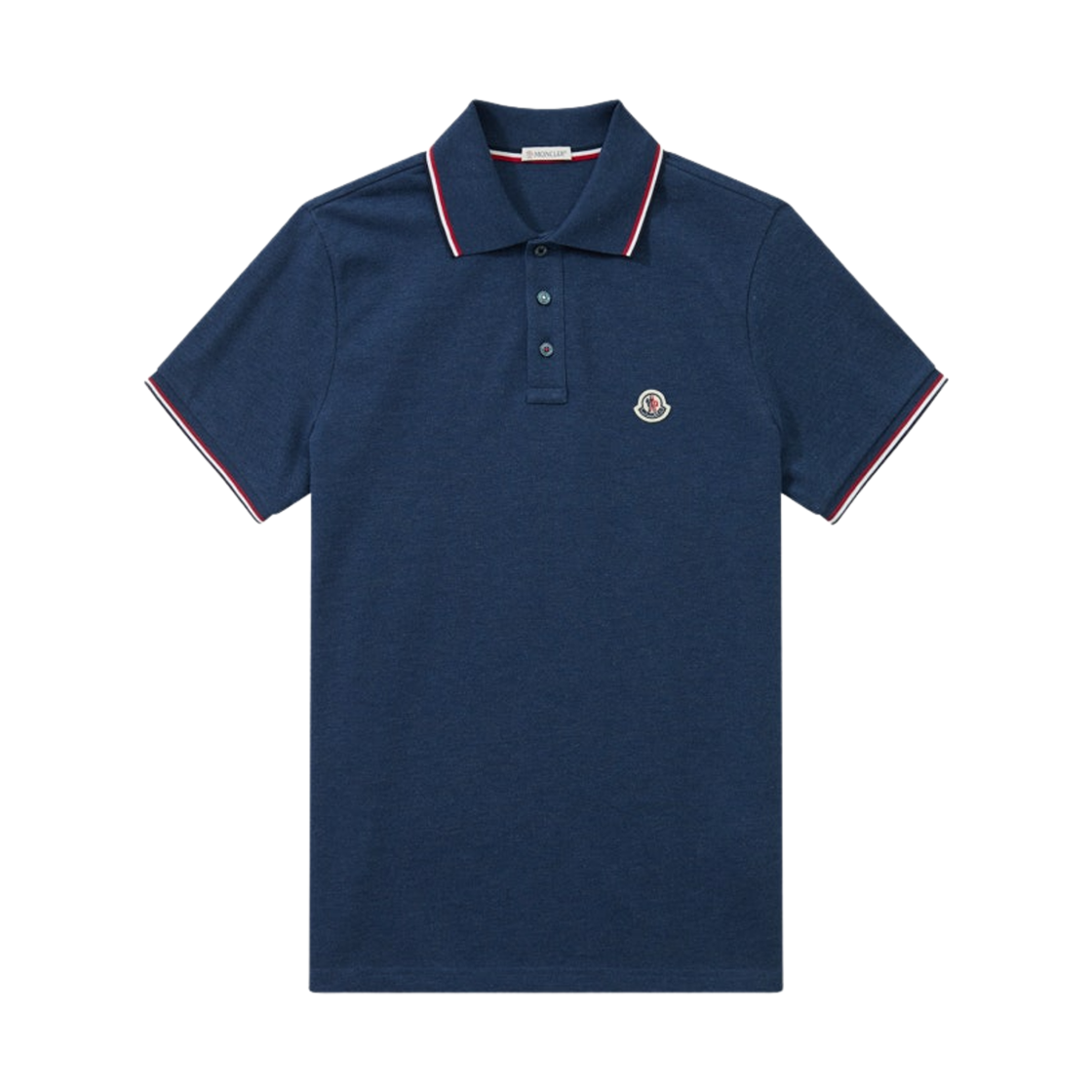 몽클레르 트리밍 코튼 피케 폴로 셔츠 인디고 블루 - 25SS(Moncler Trim Cotton Piquet Polo Shirt Indigo Blue - 25SS) - 1