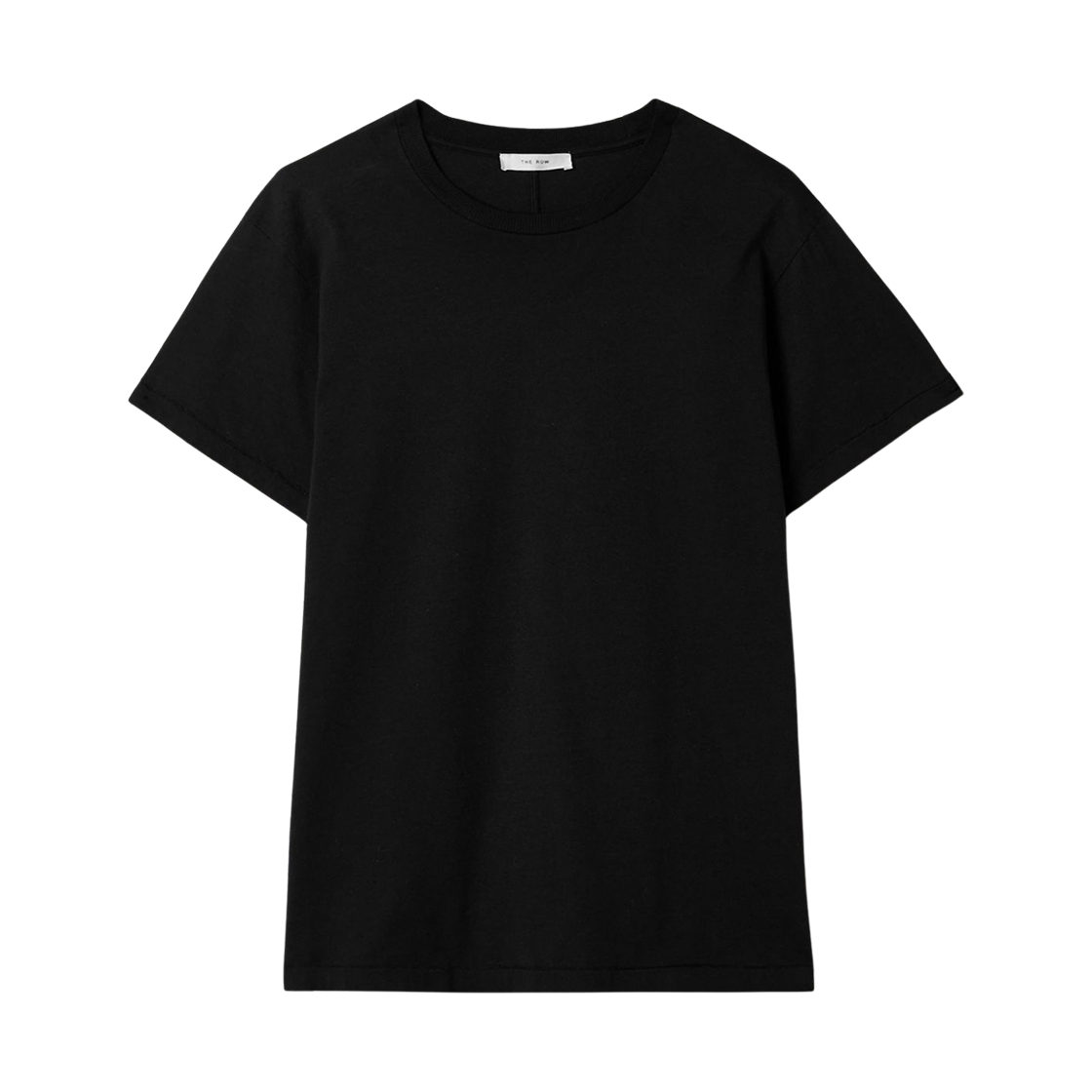 (W) 더 로우 플로리 코튼 티셔츠 블랙((W) The Row Florie Cotton T-Shirt Black)