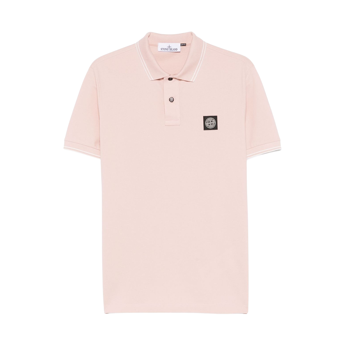 스톤 아일랜드 22002SC 오가닉 코튼 엘라스테인 피케 슬림 핏 폴로 셔츠 앤티크 로즈 - 25SS(Stone Island 22002SC Organic Cotton Elastane Pique Slim Fit Polo Shirt Antique Rose - 25SS) - 1
