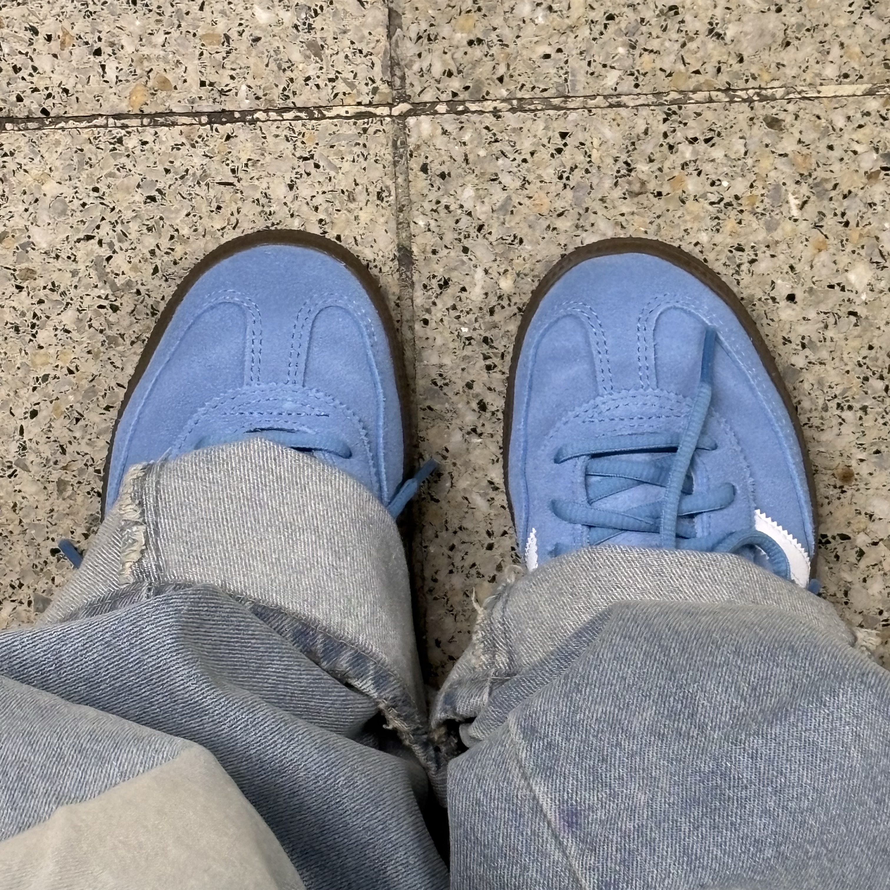 Adidas Spezial Handball Light Blue 착용 스타일 - 1