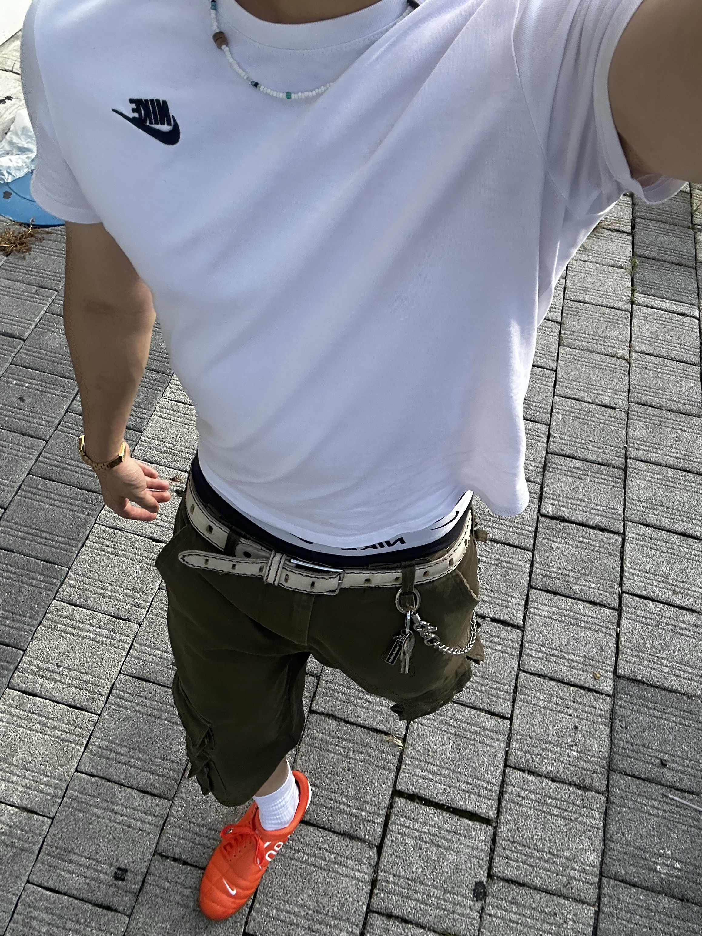 Nike Everyday Cotton Stretch Trunk Black White Red Blue (3 Pack), Nike Total 90 III SP Safety Orange 착용 스타일 - 1