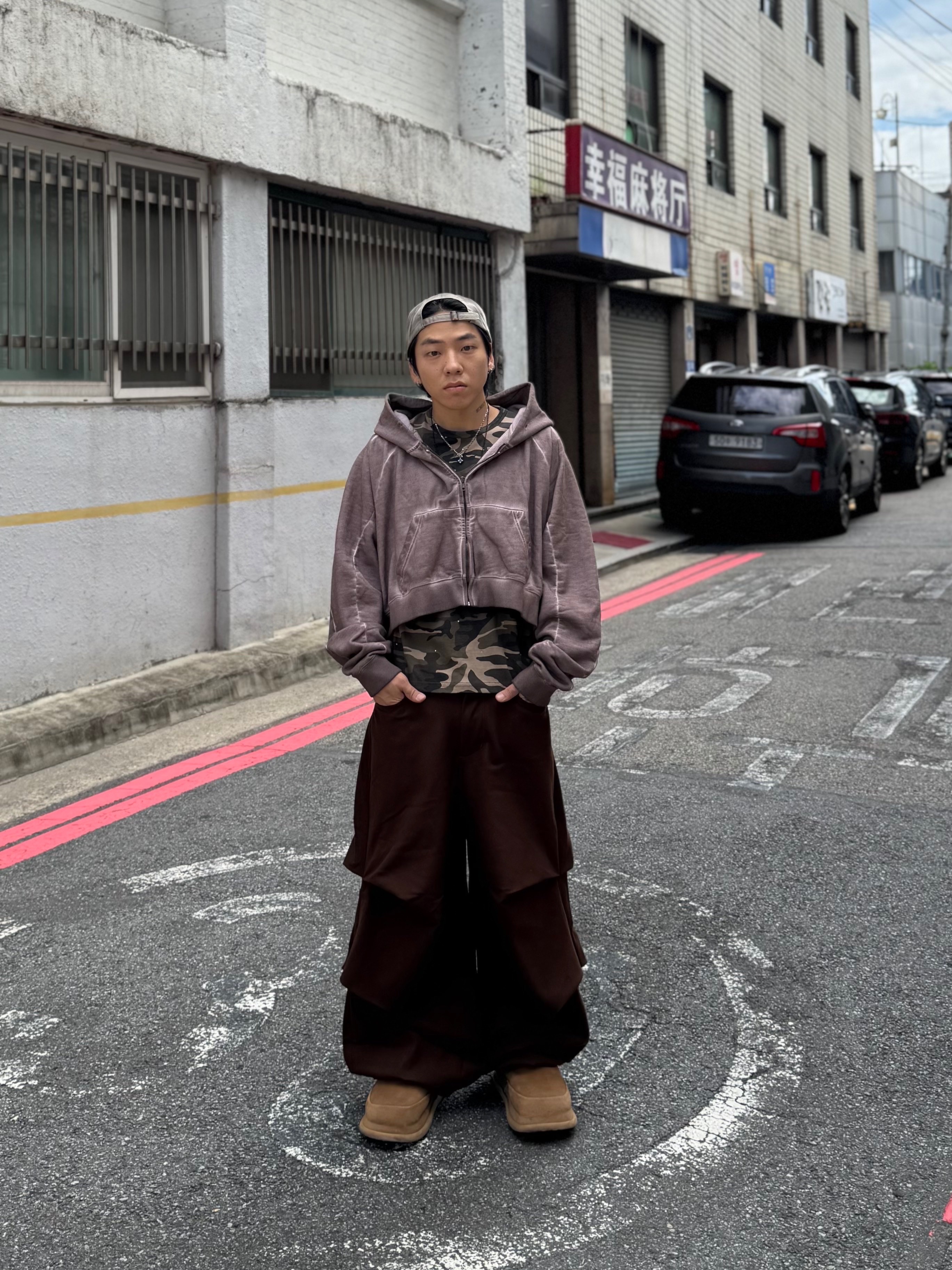 Kinchi x Non Parking N Road Boots Brown, [KREAM Exclusive] Aoiro 6-Panel Bone A/N Cap Mud 착용 스타일 - 6