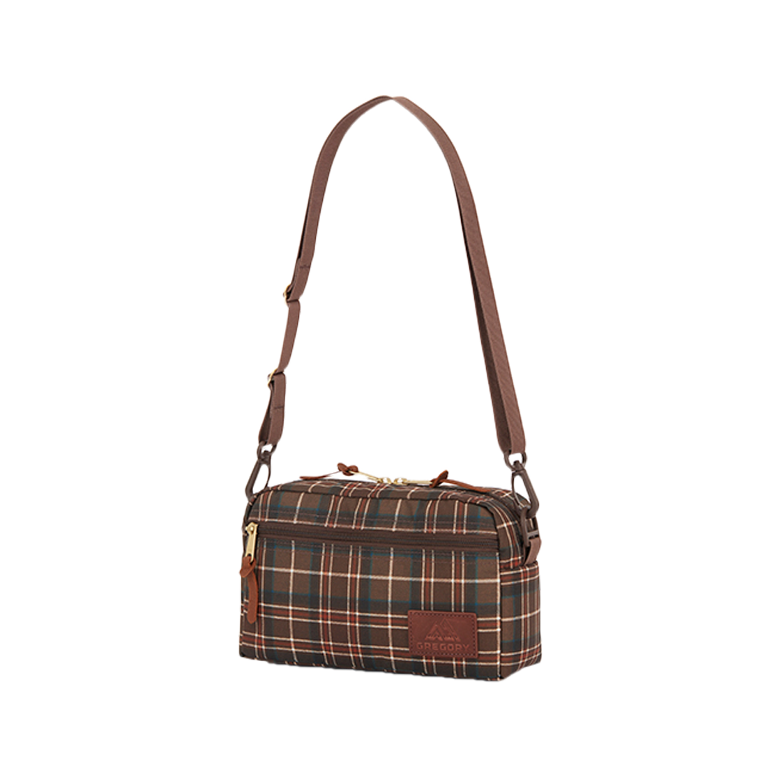 08JT2112 Gregory Pad Shoulder Pouch M Woodland Plaid