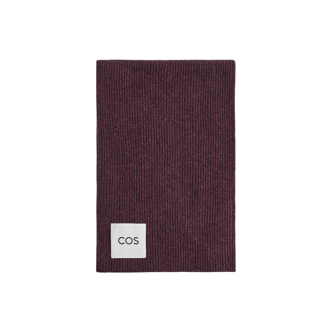 코스 리브드 울 캐시미어 머플러 보르도 멜란지(COS Ribbed Wool Cashmere Muffler Bordeaux Melange)